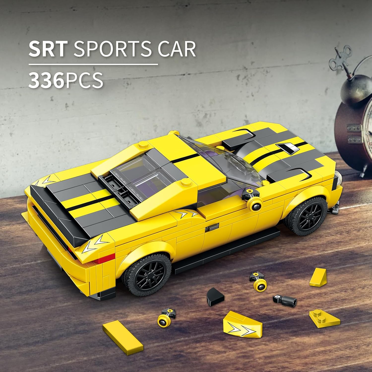 ZYLEGEN Kit de construcción de autos súper deportivos, juguete de construcción de modelo Hypercar, kit de bloques de construcción de autos de