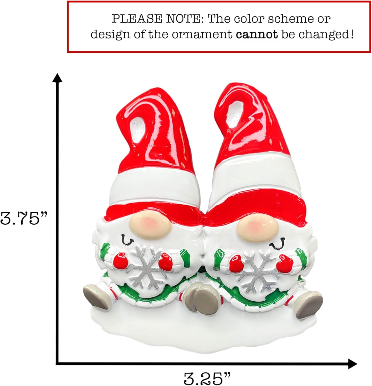 Adorno personalizado de Our First Christmas Together 2023  Decoración personalizada para árbol de Navidad de pareja de gnomos  Recuerdo de familia