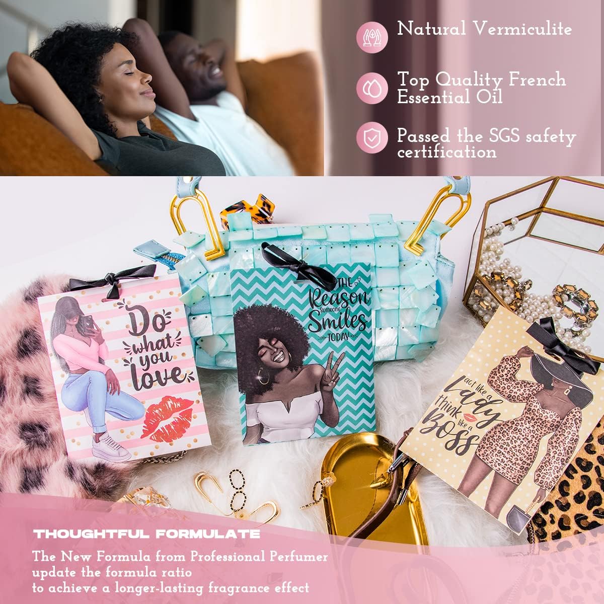 Paquete de 6 sobres con aroma de rosas inspiradoras para cajones y armarios, desodorante y eliminador de olores, regalos motivacionales para madres,