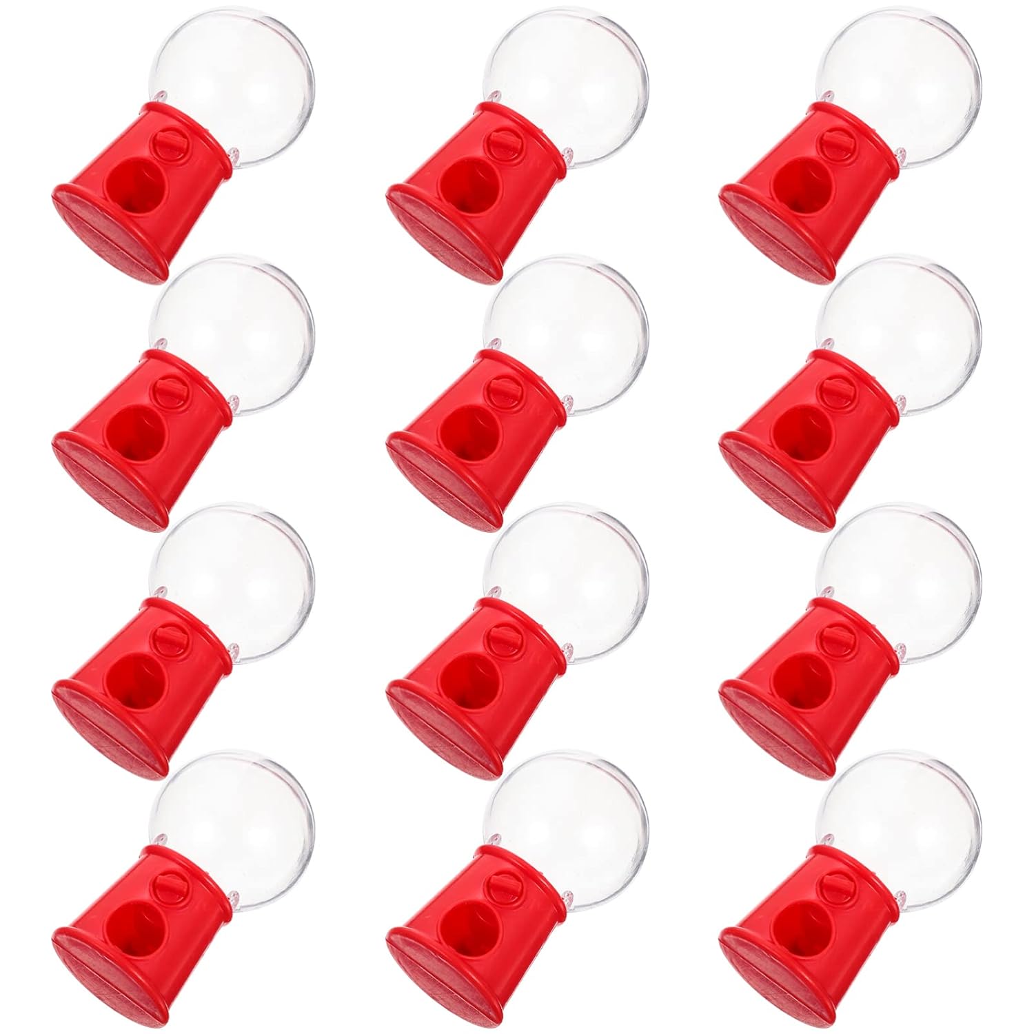 Toddmomy 12 unidades de plástico mini dispensador de caramelos de plástico máquinas de chicles pequeña máquina de chicles Adornment Party Candy