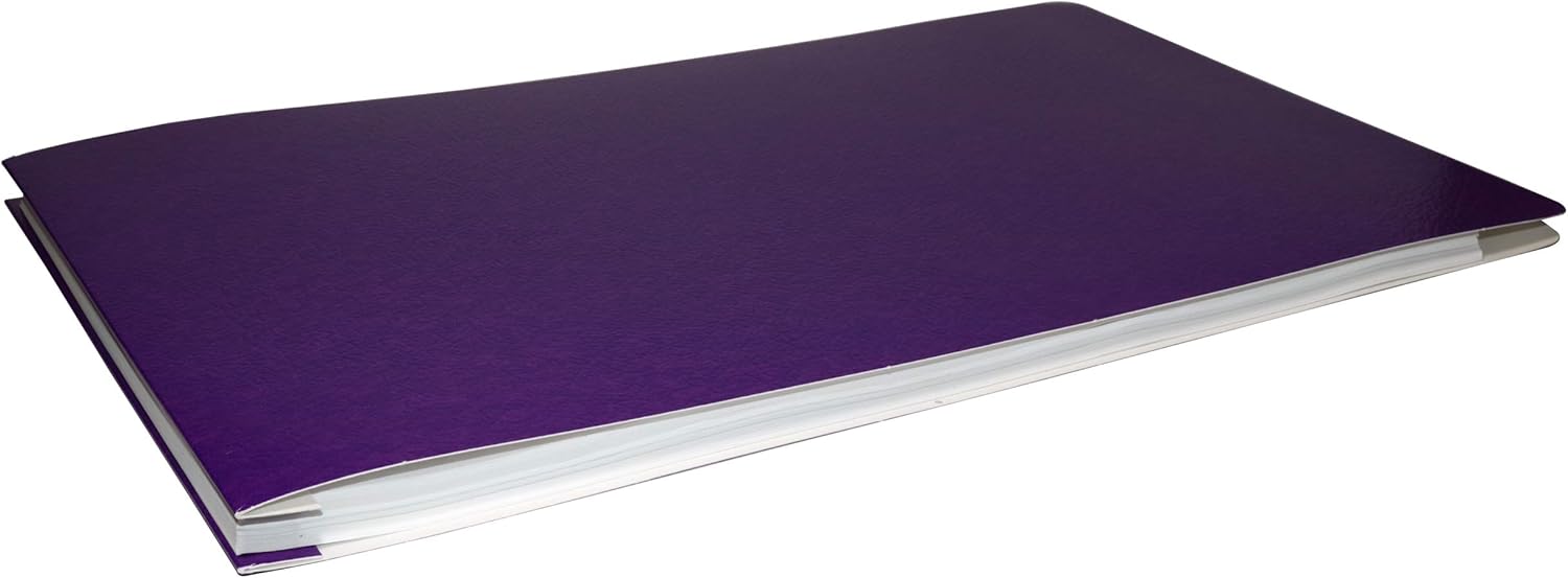 Carpeta de cartón prensado de 11 x 17 pulgadas, incluye cierre de metal plegable Louisiana Purple Single Unit