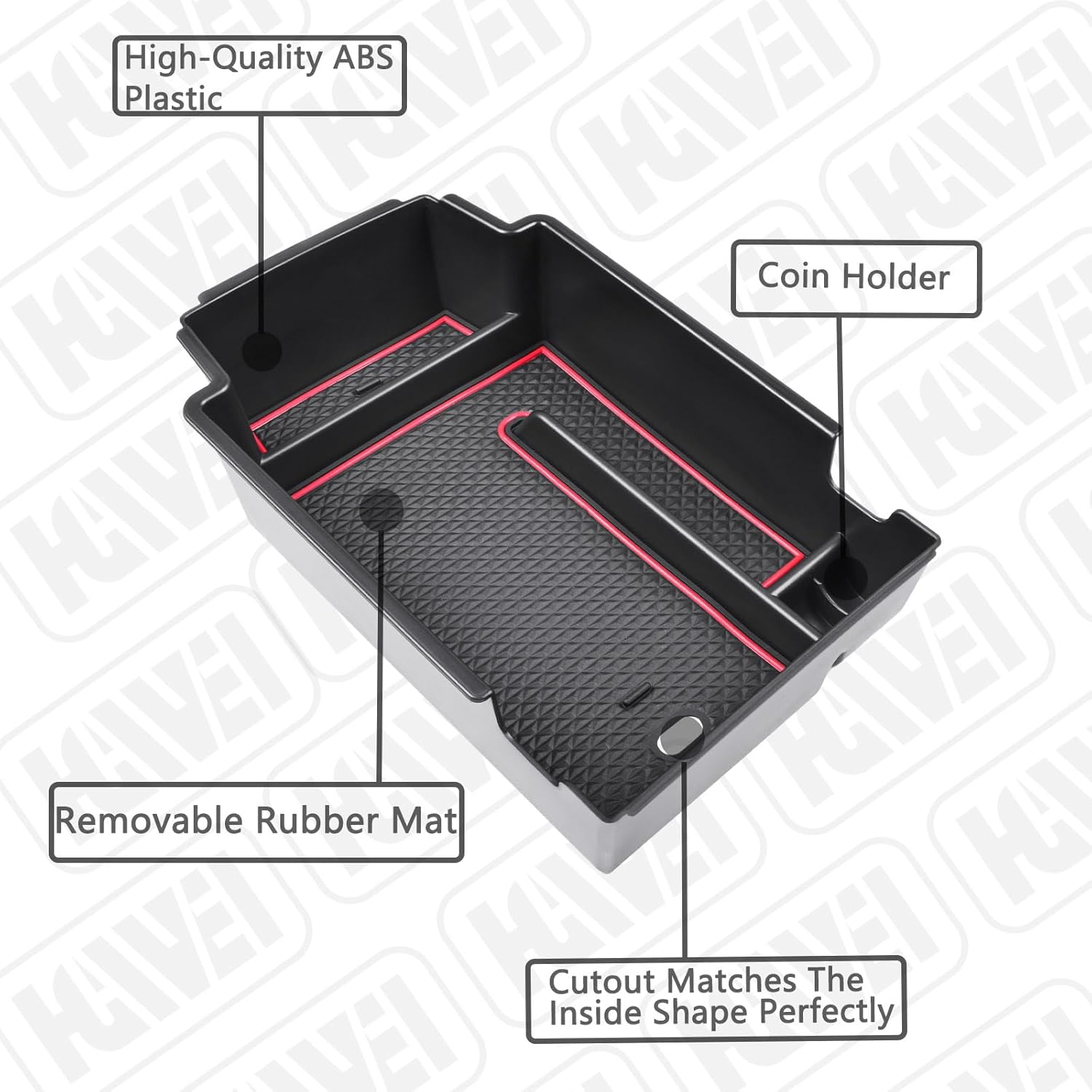 Organizador de consola central compatible con accesorios Chevy Blazer 2024 2023 2022 2021 2020 2019, caja de almacenamiento de reposabrazos de