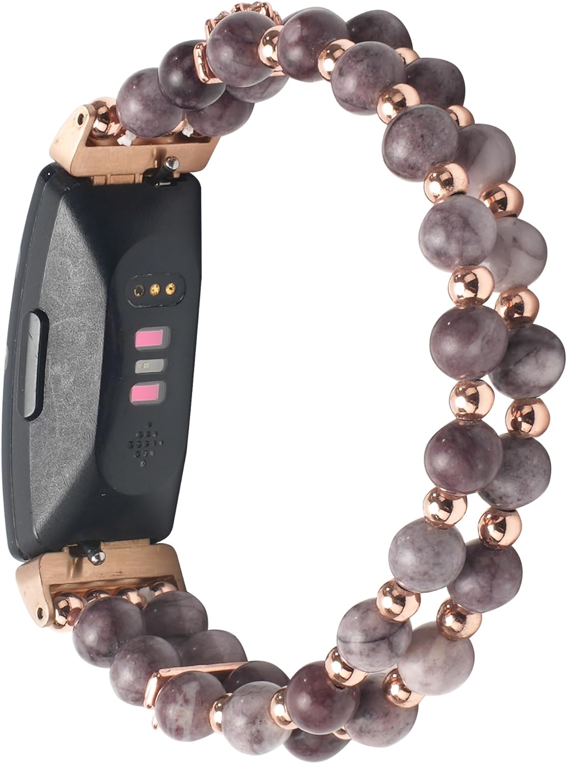 Compatible con Fitbit Inspire HRInspire 2 & Inspire Bandas para mujeres y niñas, pulsera elástica hecha a mano con perlas de moda para Inspire