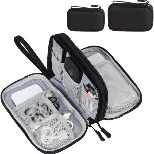 FYY Organizador electrónico, organizador de cables de viaje, bolsa de transporte para accesorios electrónicos, portátil, impermeable, doble capa, FYY Organizador electrónico, organizador de cables de viaje, bolsa de transporte para accesorios electrónicos, portátil, impermeable, doble capa,