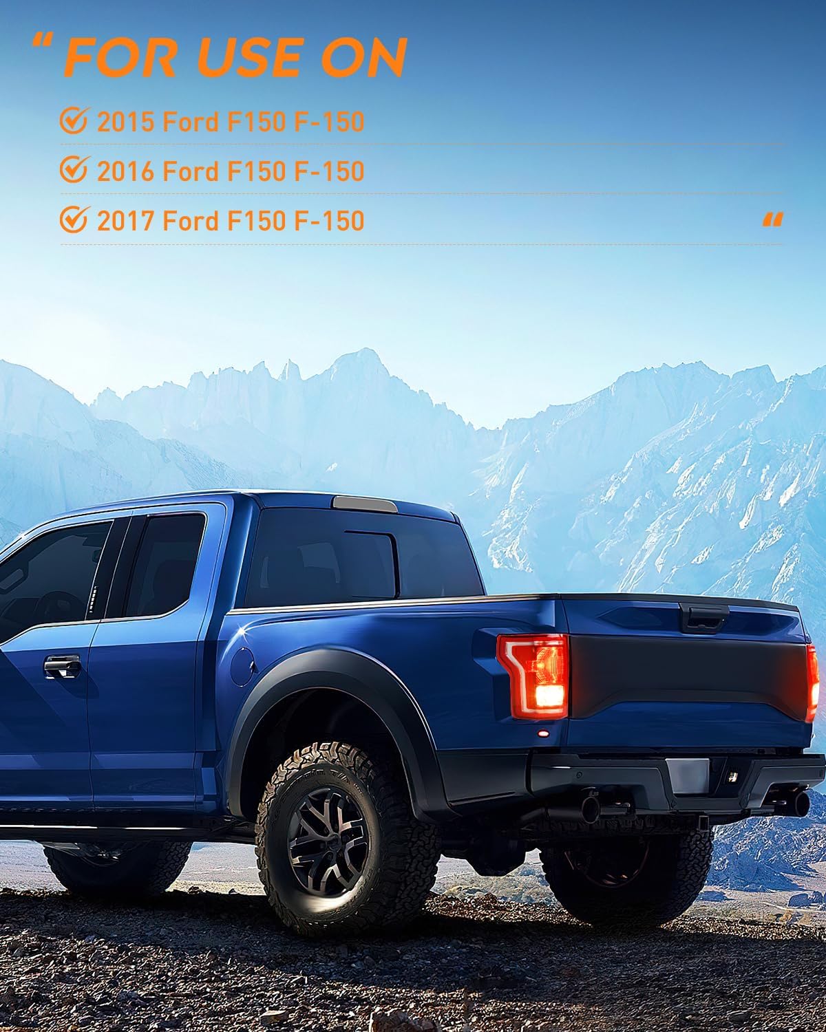 Nilight Conjunto de luz trasera compatible con Ford F150 F-150 2015 2016 2017 de repuesto de lámpara trasera estilo OE con bombillas y arnés, 2 años