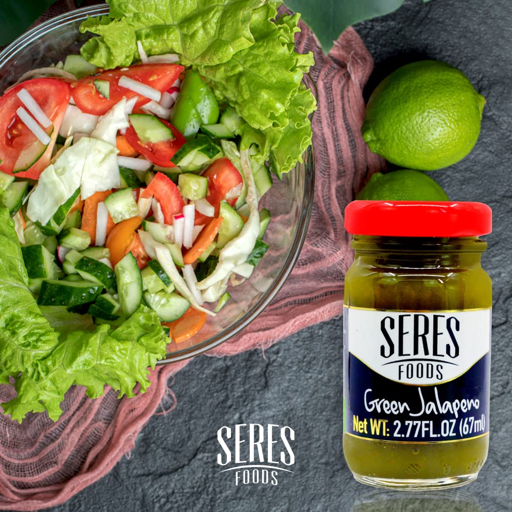Seres Foods World Sauces – Juego de regalo  Botellas de vidrio de 2.77 onzas líquidas, paquete de 8, variedad de sabores incluyendo Habanero Extra,