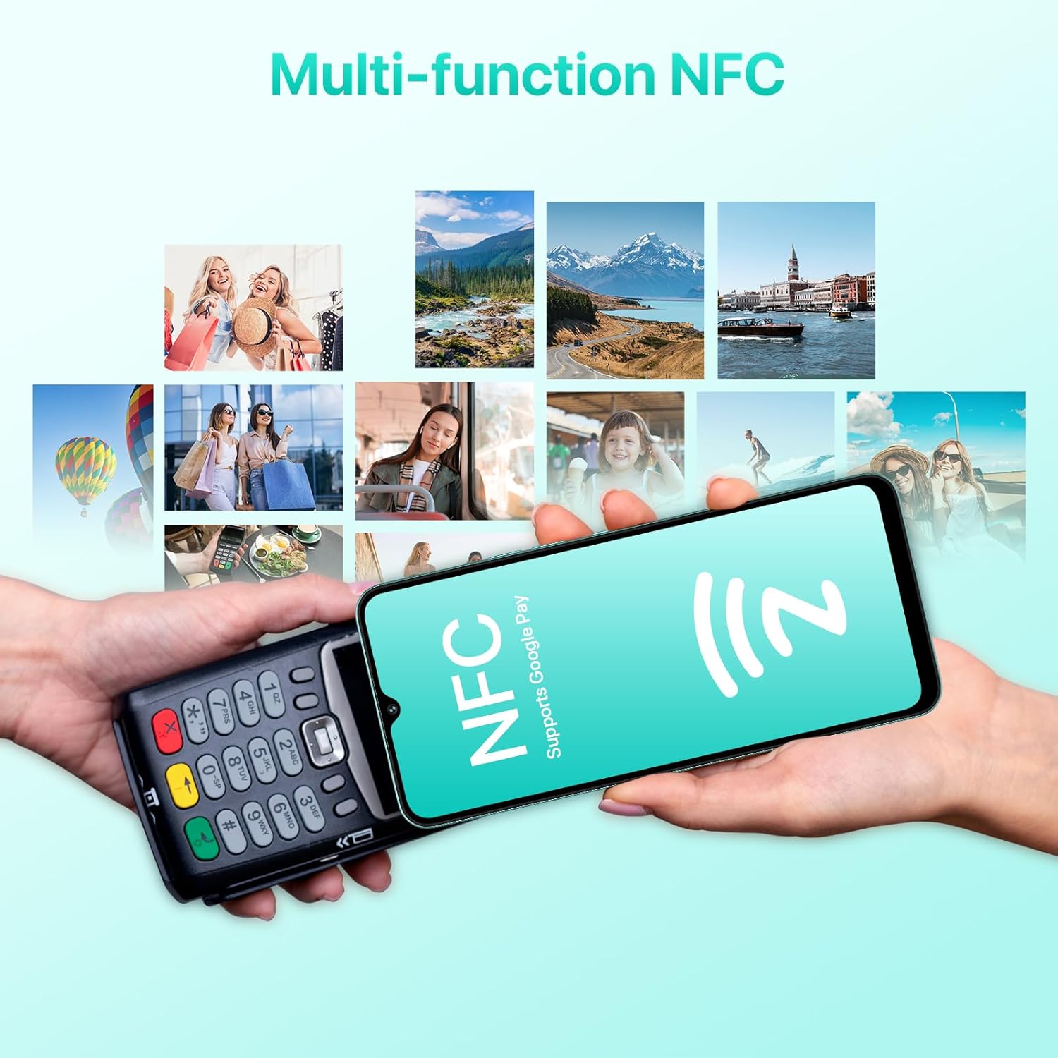 UMIDIGI A15C (8+8GB RAM+128GB ROM) Android 13 NFC teléfono celular desbloqueado, cámara AI ultra clara de 48 MP, teléfono inteligente de batería de