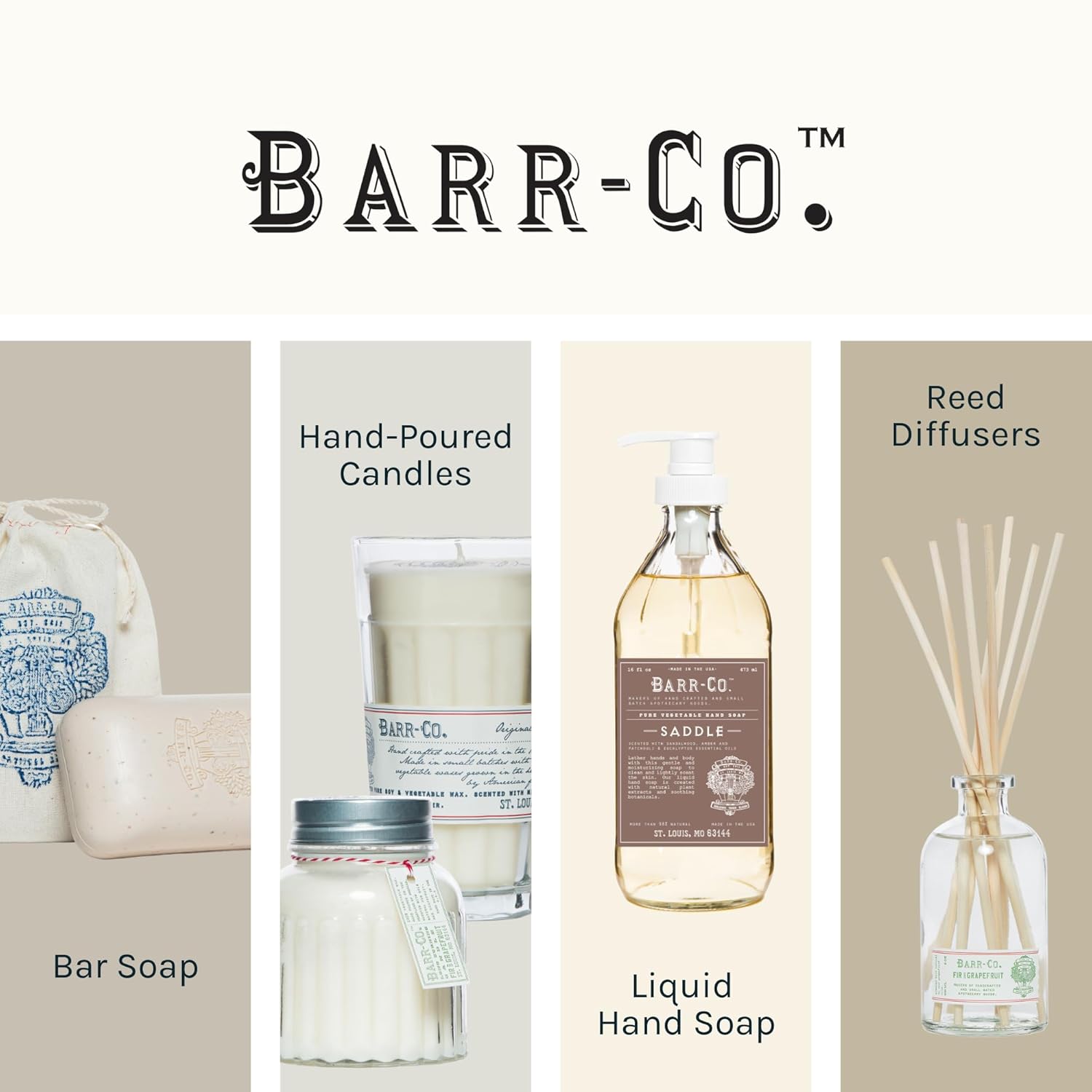 Barr-Co. Original Scent – Juego de jabón de 3 piezas