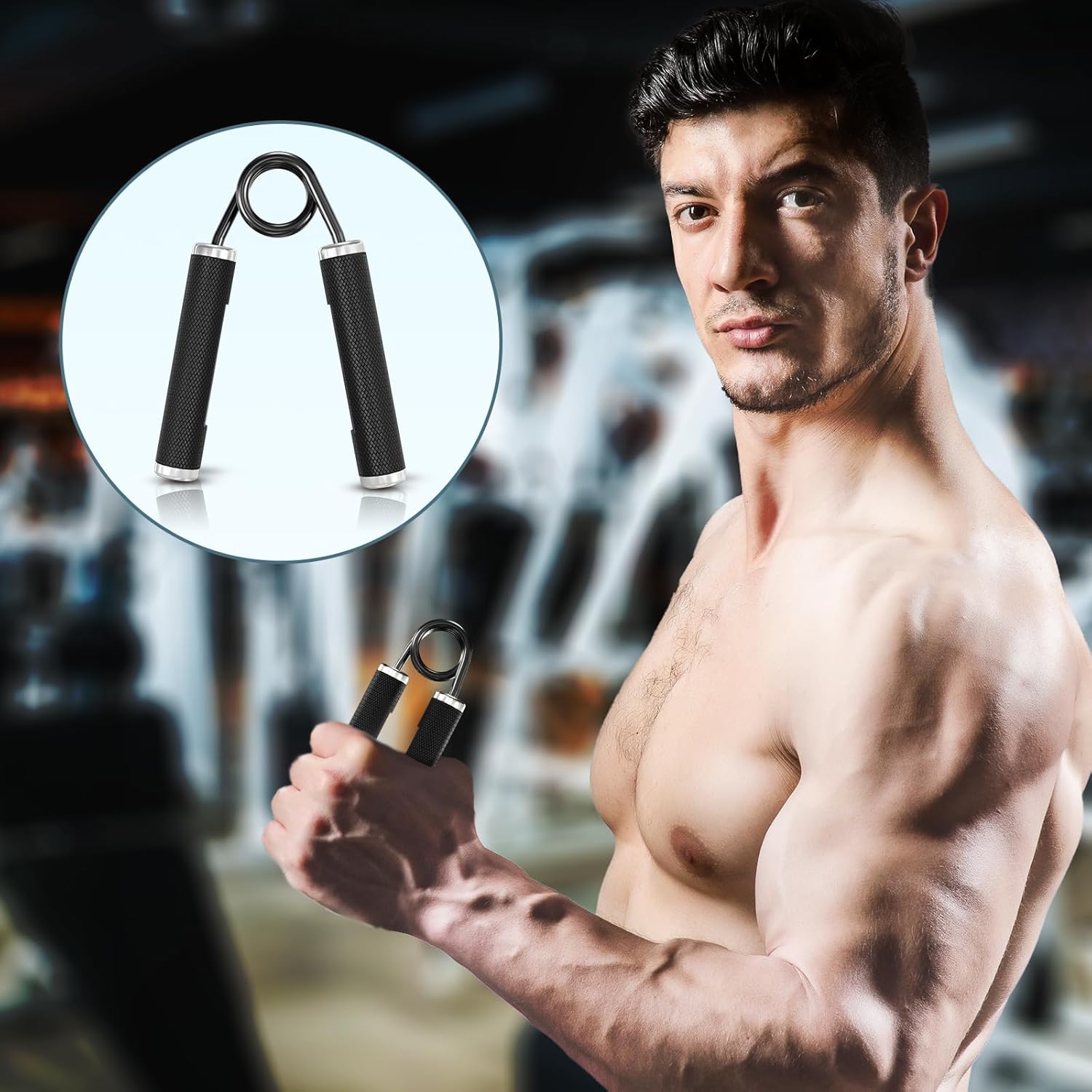 KDG Grip Strength Trainer 4 Pack,50LB-200LB Rubber Metal Hand Grip Strengthener,Non-Slip Forearm Exerciser, Heavy-Duty Hand GripperHand Exerciser