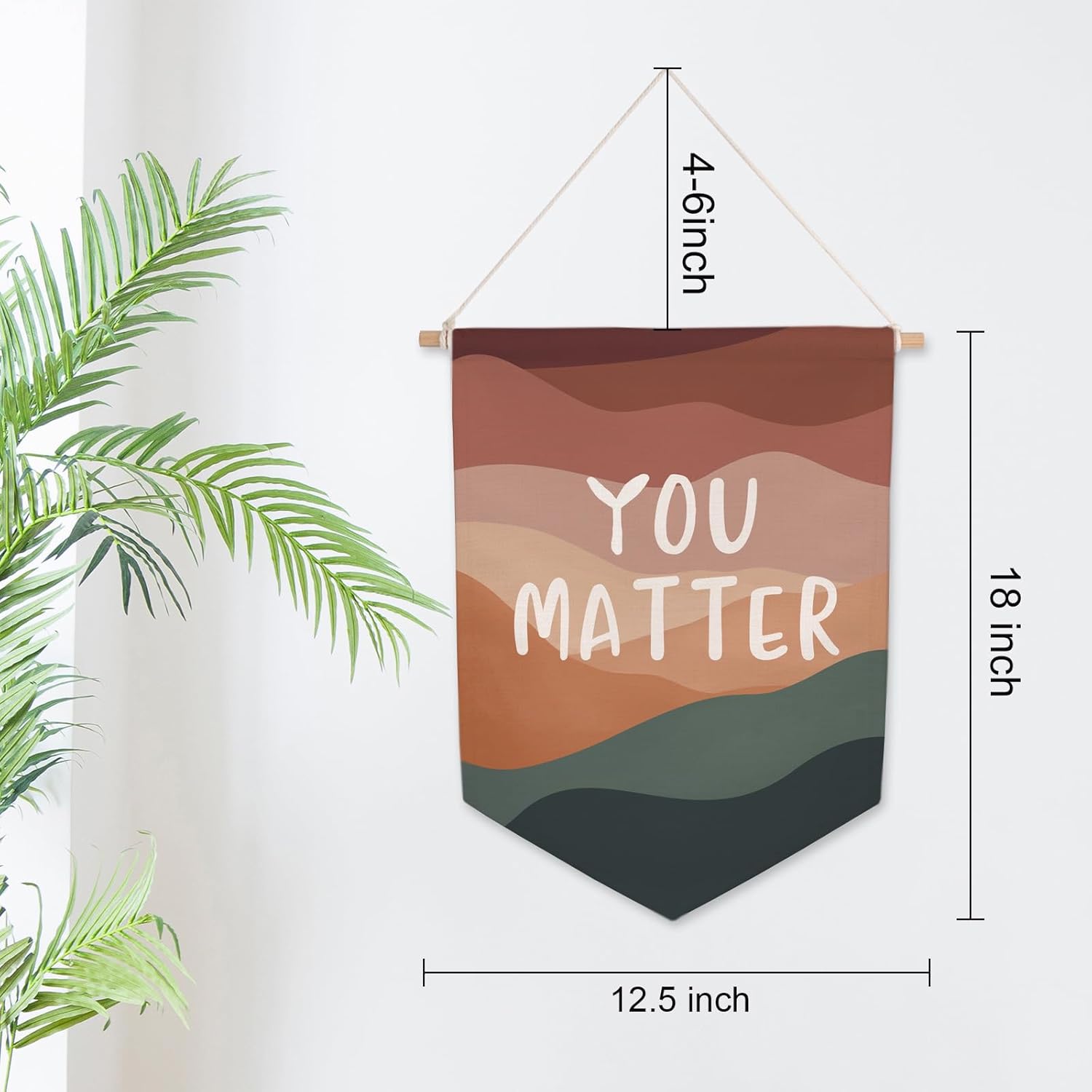 You Matter Wall Hanging Banner, Affirmations Art, Mental Health Art, School Counselor Room Decor, Psychologist Tool, Therapist Gift, Social Worker