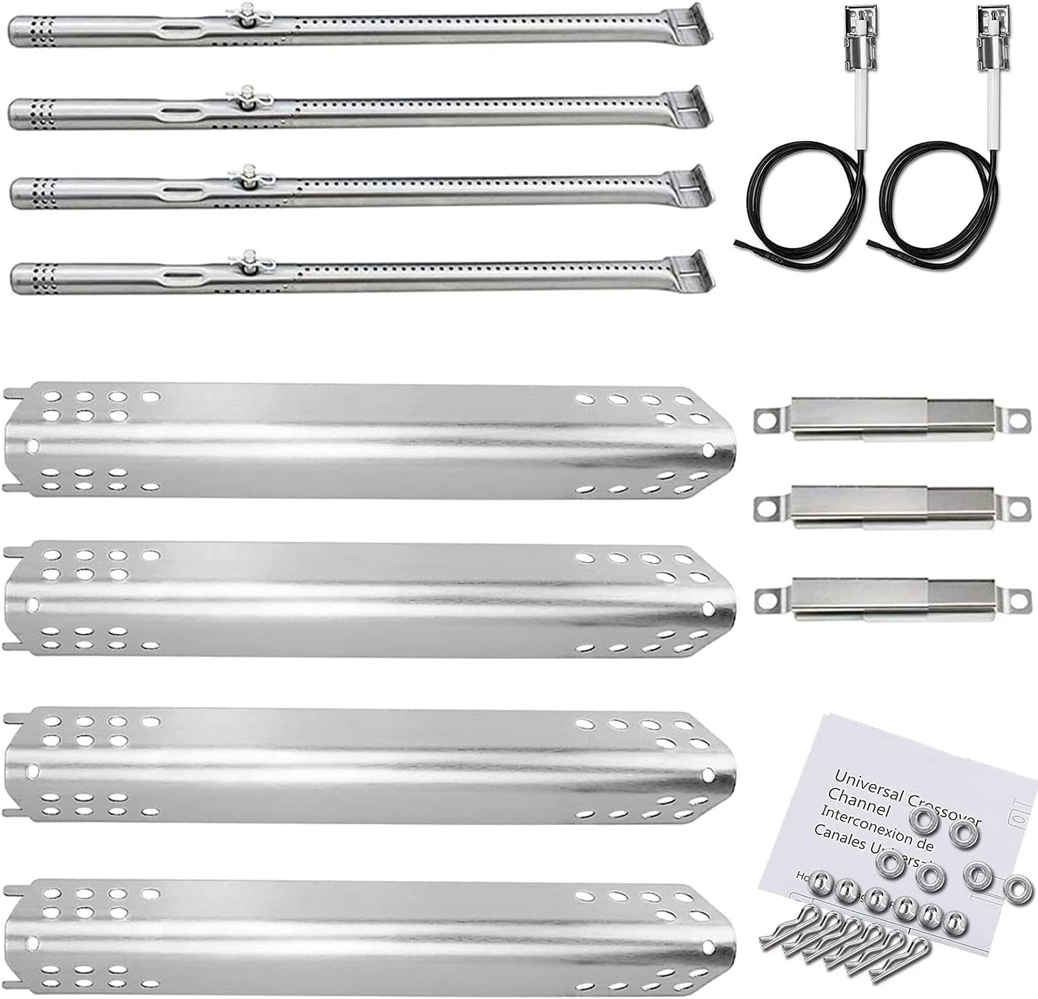 Utheer Piezas de repuesto para parrilla de gas Charbroil Advantage Series 4 Burner 463344116 466344116 G4328M00W1 G3610003W1, tubo de quemador de
