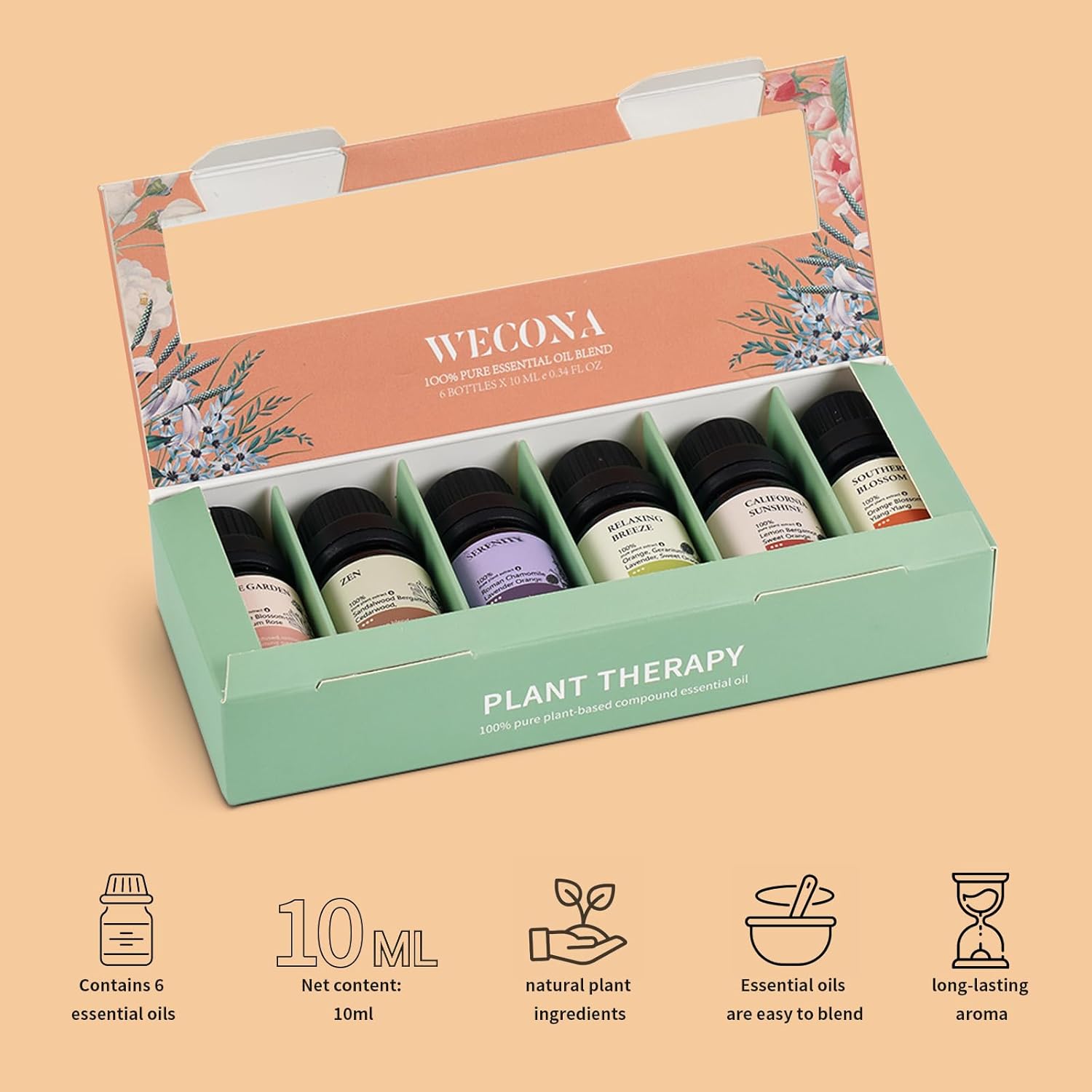 Juego de aceites esenciales puros, aceites esenciales para difusores, aromaterapia y humidificadores con abridor de aceite adicional, relajación,