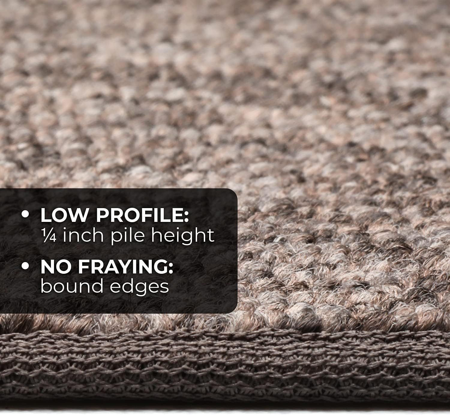 House, Home and More Alfombra antideslizante para interiores, color gris guijarro, 3 pies x 5 pies