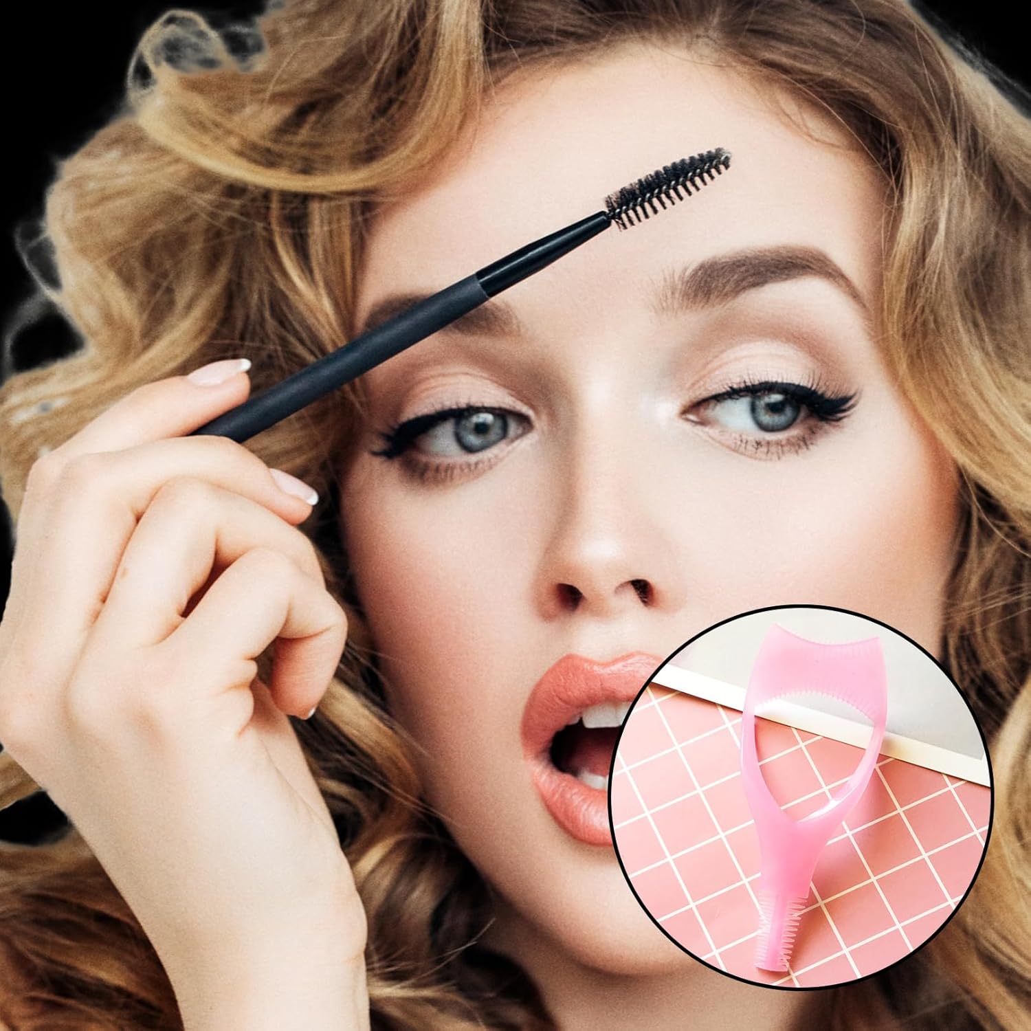 3 herramientas de pestañas 3 en 1, protector de pestañas, herramienta de maquillaje guía de pestañas, accesorios de ayuda para aplicadores,