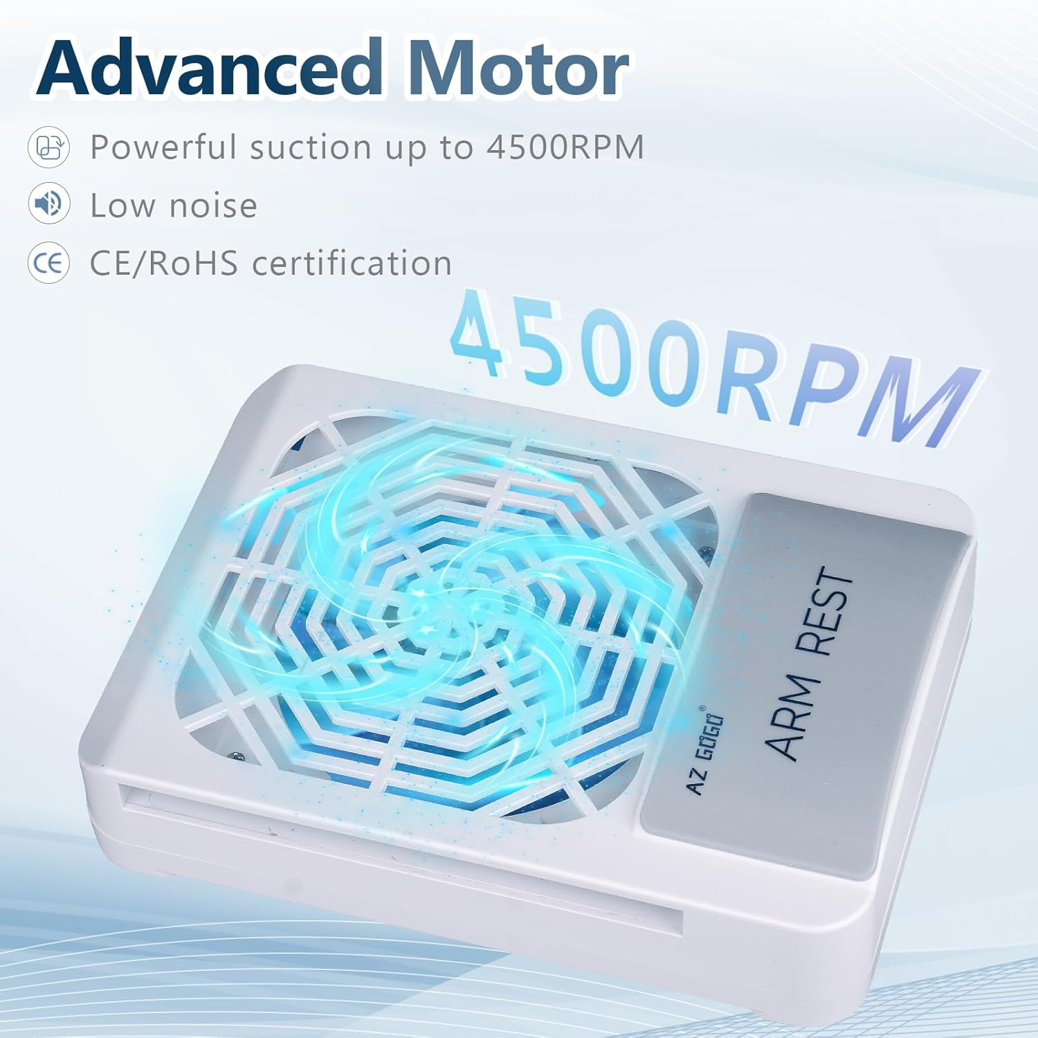 AZ GOGO Taladro de uñas portátil de 30000 RPM + colector de polvo de uñas