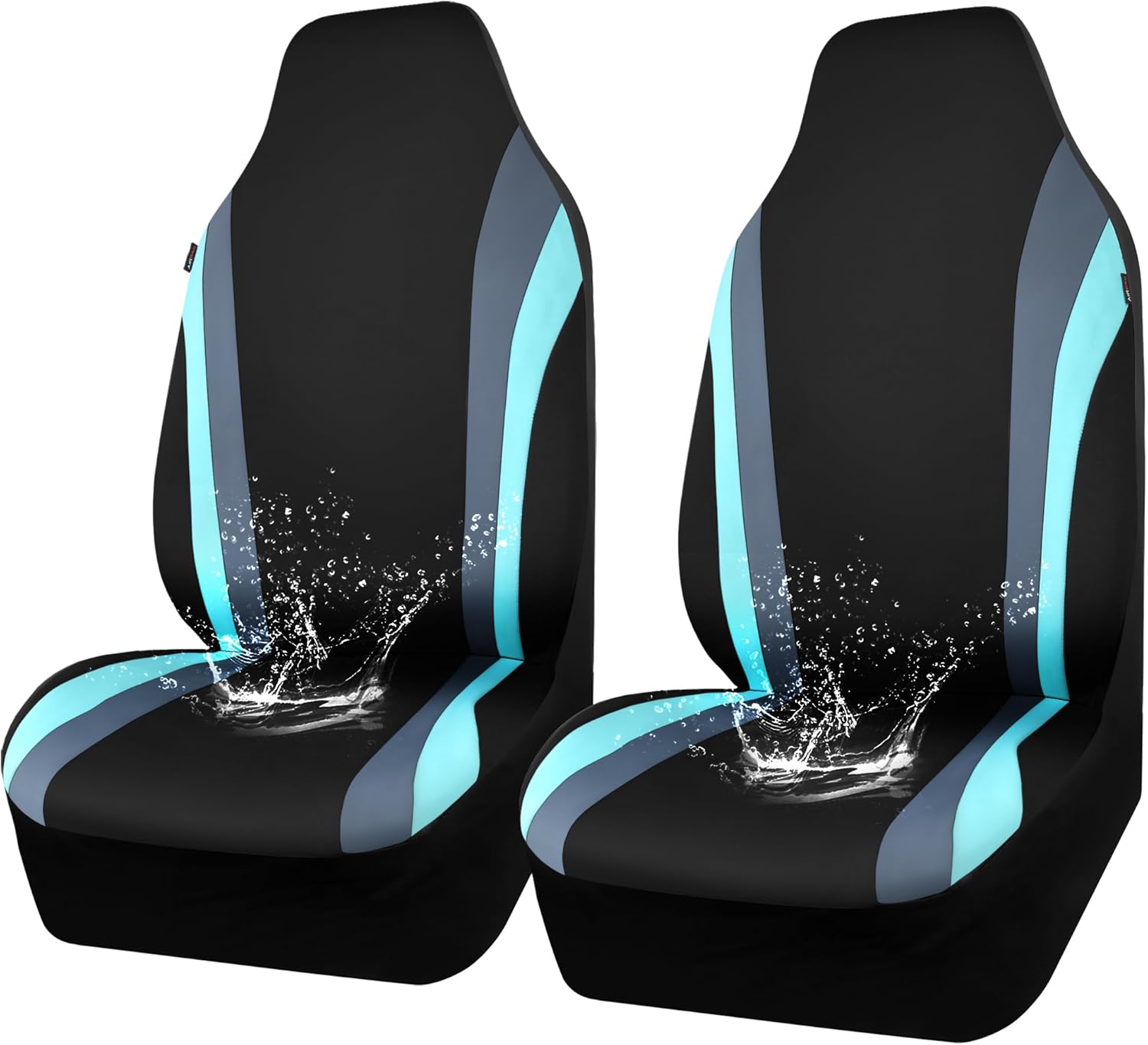 CAR PASS AquaShield – Fundas de asiento de automóvil impermeables de neopreno solo para asientos delanteros, fundas de asiento de cubo de respaldo
