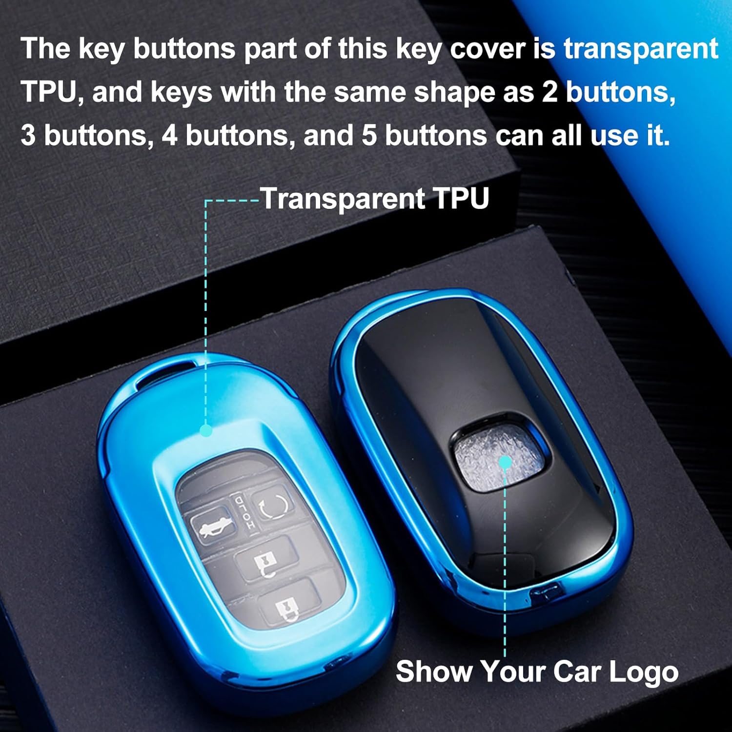 YUBOMT Funda para llavero con llavero para Honda, Rojo –