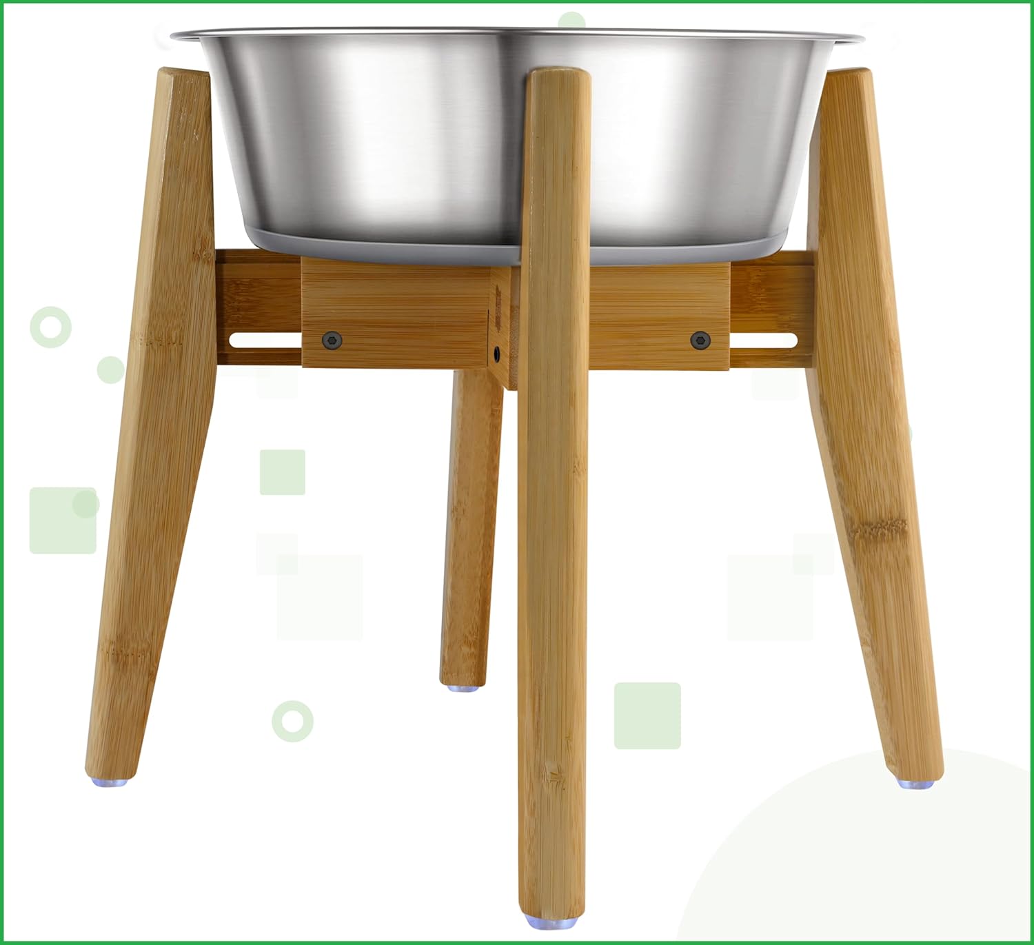 Soporte alto para cuenco de perro para razas grandes, (16 pulgadas de alto), soporte ajustable extra grande de hasta 11 pulgadas, solo soporte de