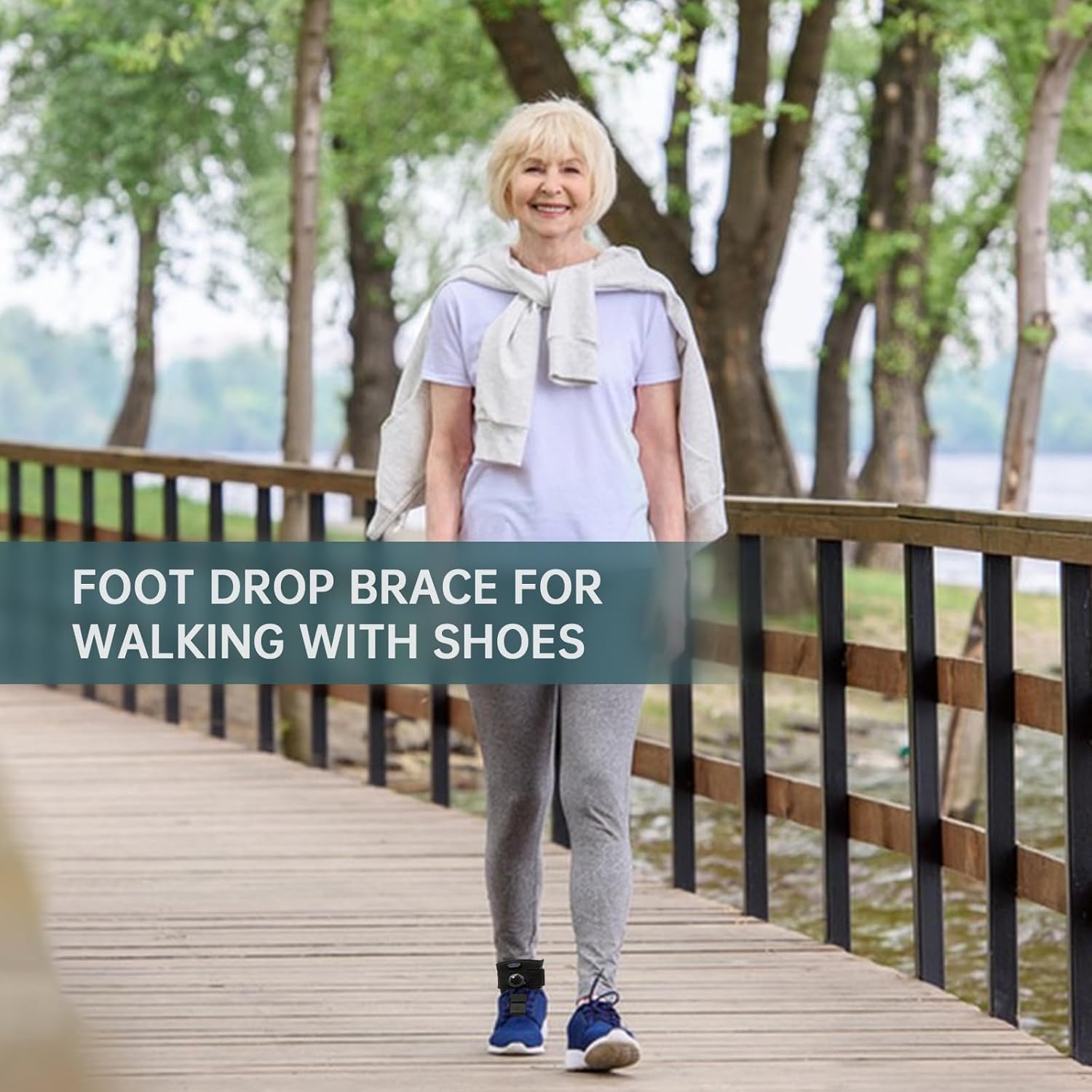 PRFCTLIFE AFO – Soporte de pie con asistencia de dorsiflexión de ajuste de carrete, soporte de pie para caminar con zapatos, soporte de tobillo para