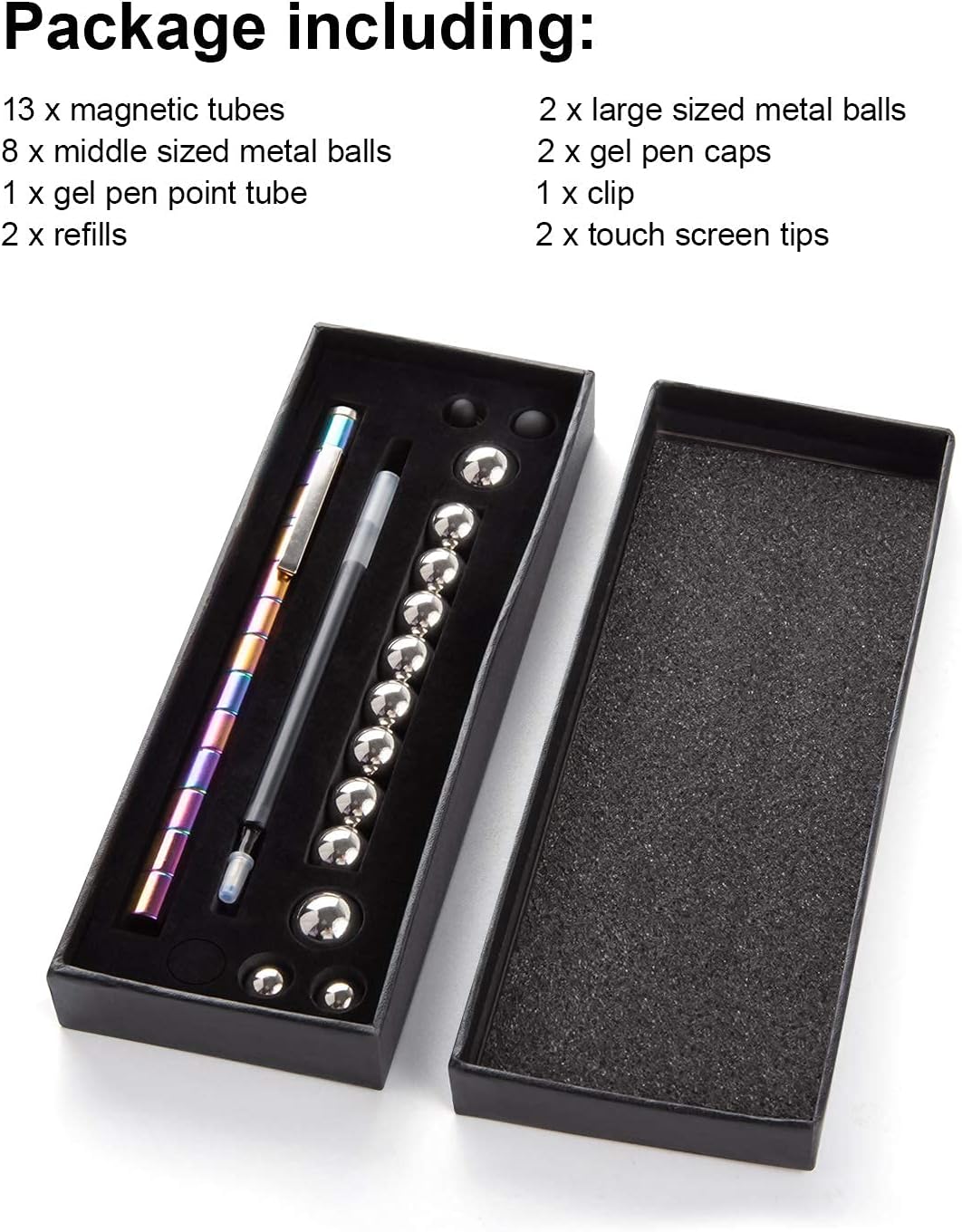 Bolígrafo magnético de metal para la ansiedad, bolígrafo magnético de descompresión, bolígrafo magnético de escritura multifunción, accesorios