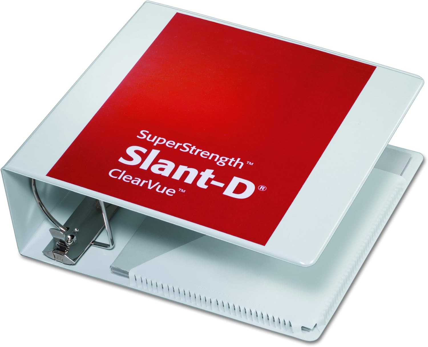 Cardinal SuperStrength ClearVue – Carpeta de anillas inclinadas en D, 4 pulgadas, color blanco (10800V2)