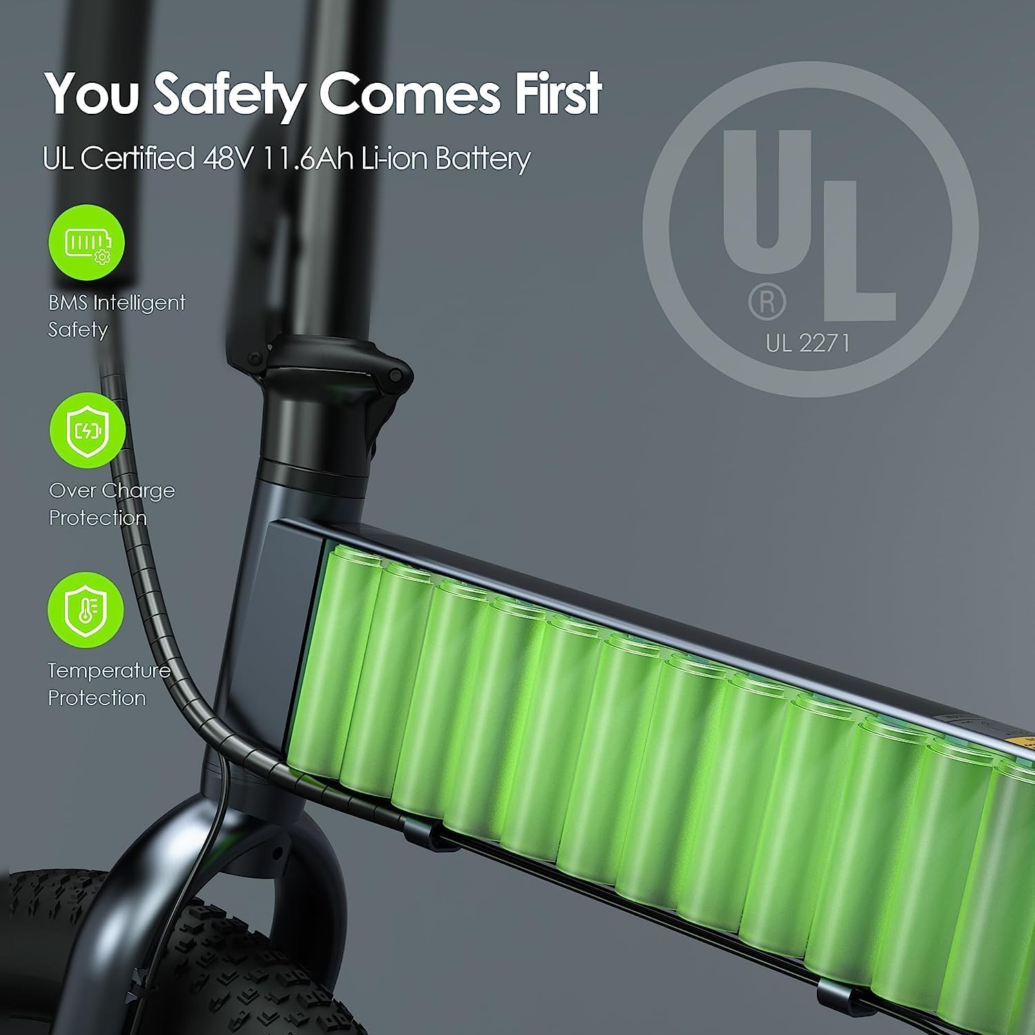 Oraimo La batería de iones de litio certificada por SGS cumple con UL2271 para el modelo Scrambler 100