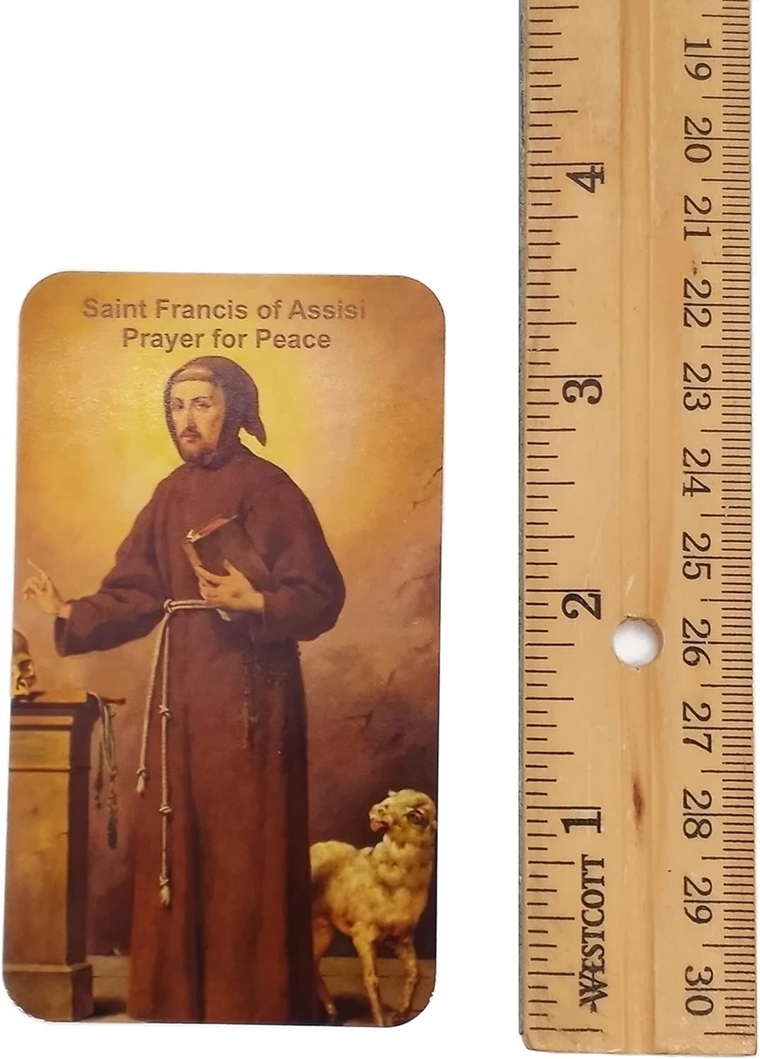 Westmon Works Paquete de 10 tarjetas de oración de San Francisco con oración por la paz, paquete a granel de santo patrón católico de Asís