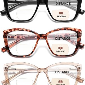 PUBOWT Gafas de lectura bifocales para mujer, ojo de gato, de gran tamaño, bloqueo de luz azul, para lectores de computadora, gafas de diseñador PUBOWT Gafas de lectura bifocales para mujer, ojo de gato, de gran tamaño, bloqueo de luz azul, para lectores de computadora, gafas de diseñador