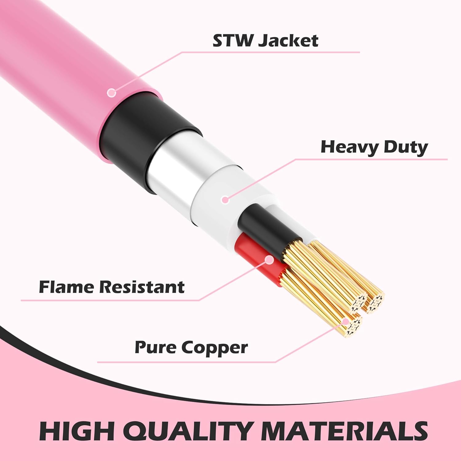 KIKIRV Cable de alimentación RV de 30 amperios y 50 pies con conector de bloqueo, cable de alimentación resistente de 30 A, macho TT-30P y hembra de