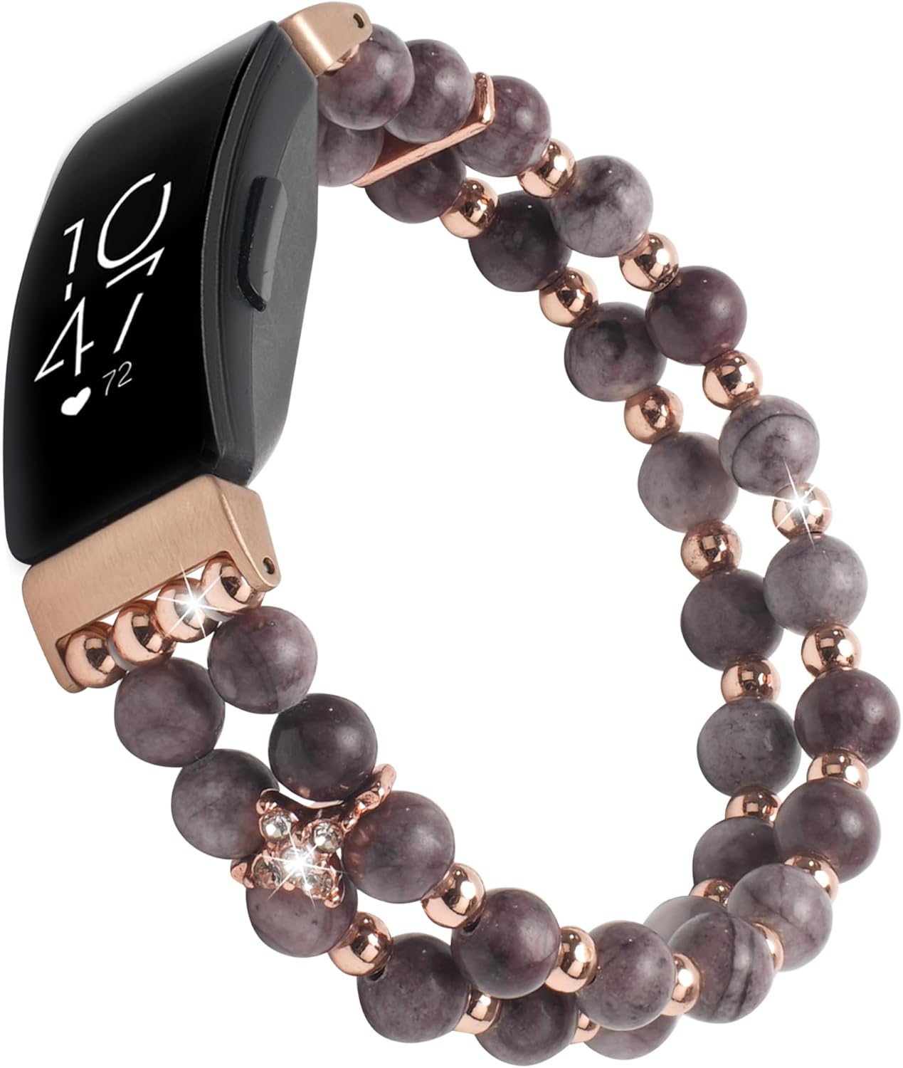 Compatible con Fitbit Inspire HRInspire 2 & Inspire Bandas para mujeres y niñas, pulsera elástica hecha a mano con perlas de moda para Inspire