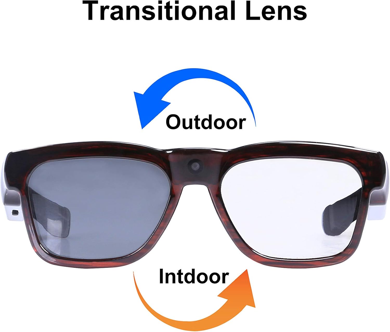 OhO sunshine Lentes de cámara WiFi de 128 GB, transmisión de video y fotos desde gafas a aplicación con cámara Ultra Full HD y lente de bloqueo de