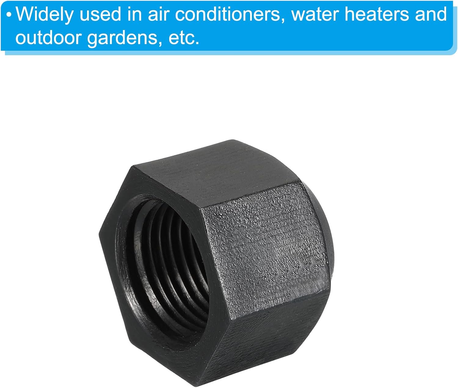 PATIKIL Tapón de 38 pulgadas, paquete de 10 tapones de válvula SAE de 45 grados para tubería de aire acondicionado, tubería de gas hidráulica, color