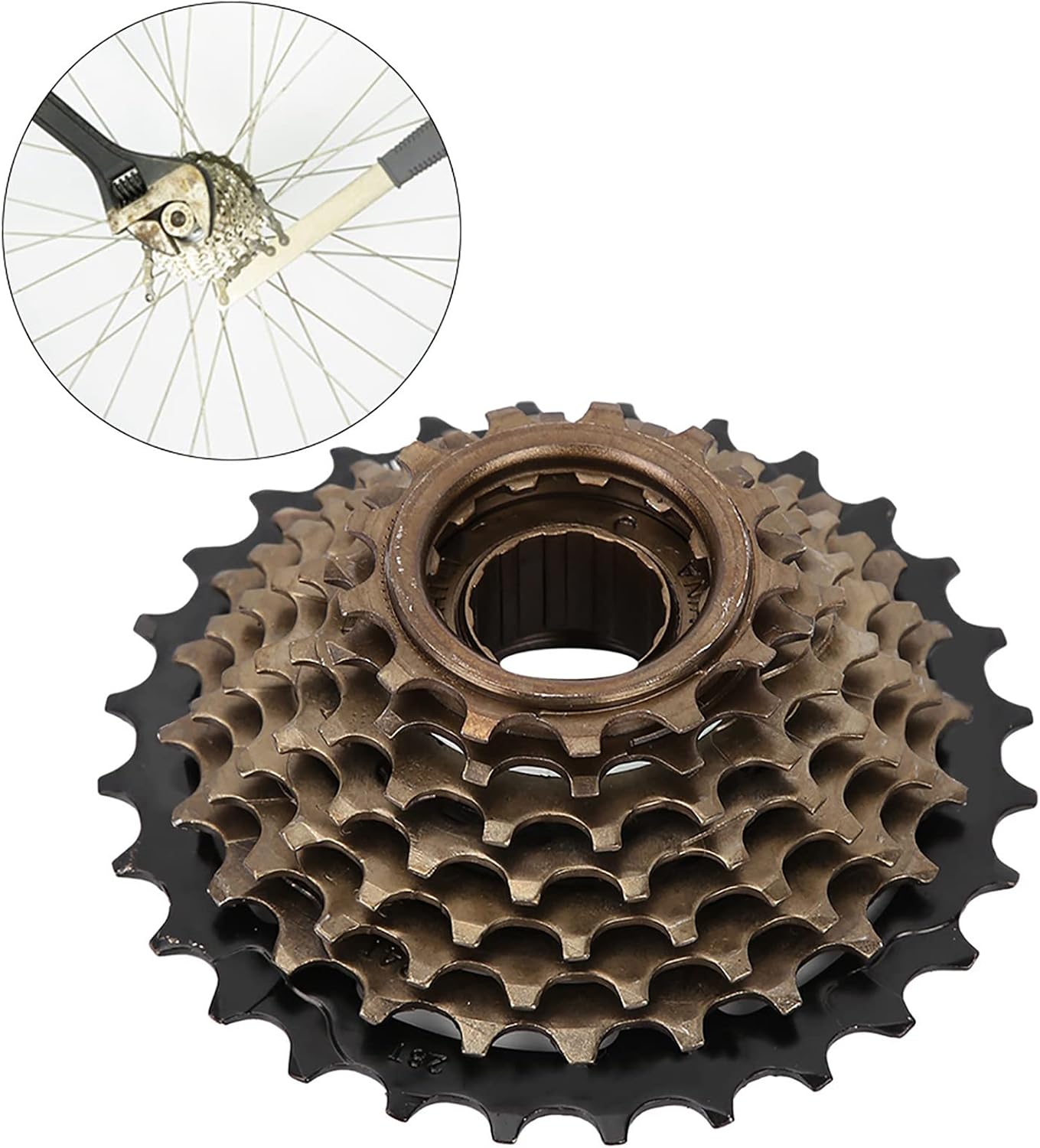 Piñón de casete de rueda libre de bicicleta, casete de rueda libre de aleación de aluminio, 8 velocidades, engranaje de bicicleta de montaña,