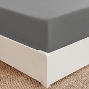 Mellanni – Sábana bajera ajustable de microfibra peinada de 1800 hilos, no se arruga, resistente a las manchas, de bolsillo profundo (solo 1 sábana Mellanni – Sábana bajera ajustable de microfibra peinada de 1800 hilos, no se arruga, resistente a las manchas, de bolsillo profundo (solo 1 sábana