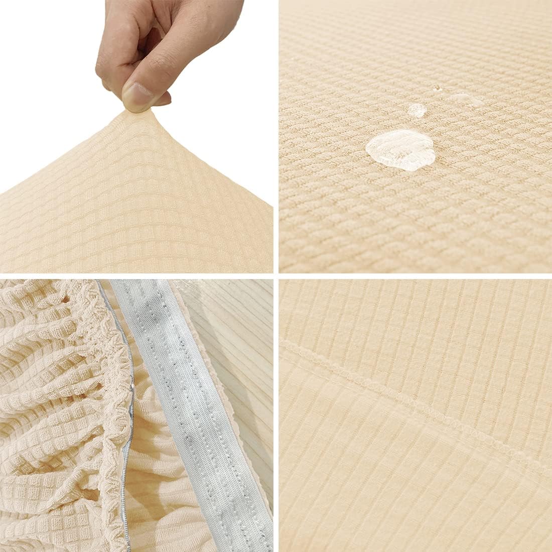 vctops Fundas elásticas para sofá reclinable, resistentes al agua, suaves, a cuadros, para sofá reclinable de 3 cojines, funda elástica