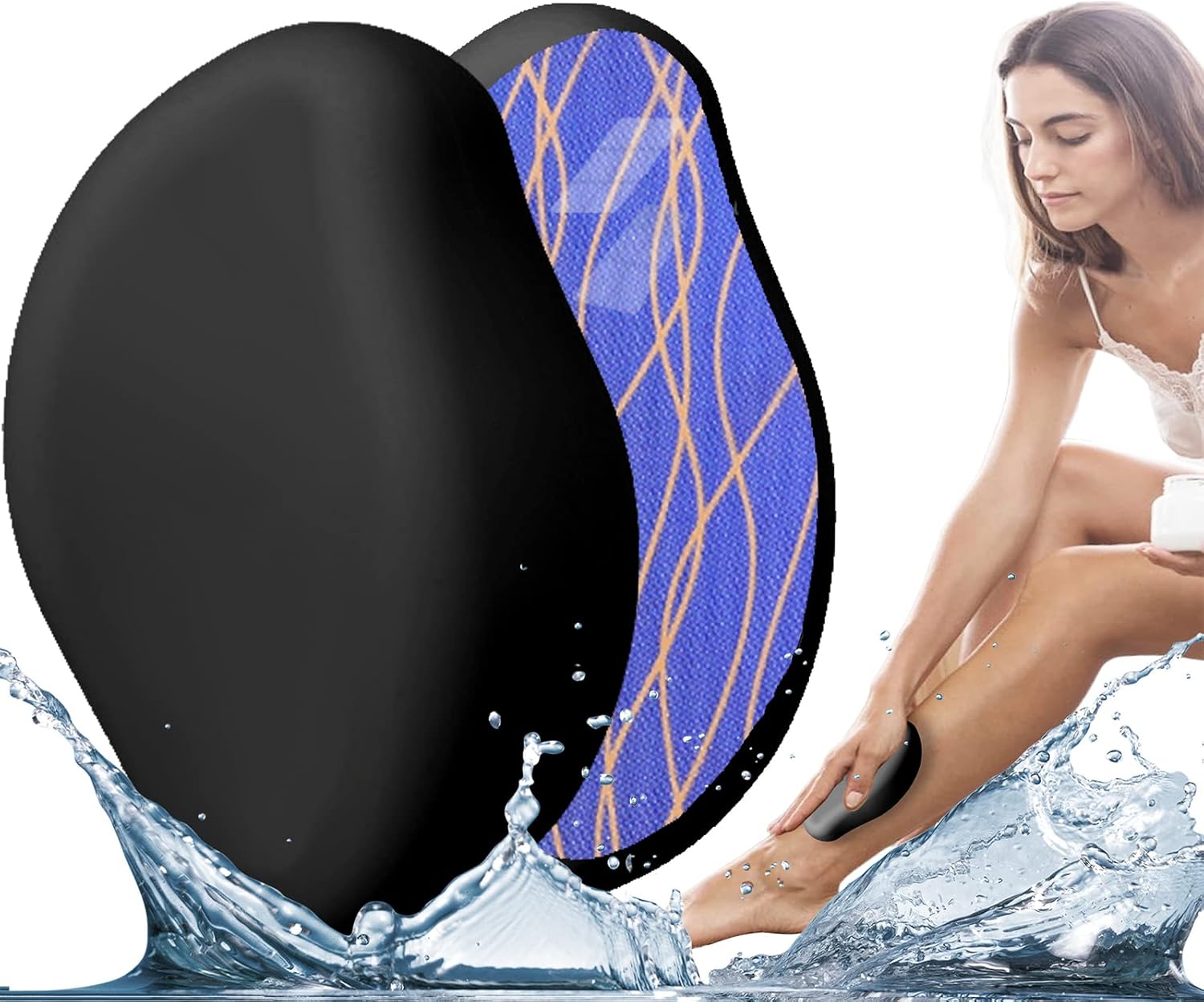 Borrador de pelo de cristal, removedor de pelo mágico de cristal para mujeres y hombres, borrador de pelo, exfoliación sin dolor, herramienta