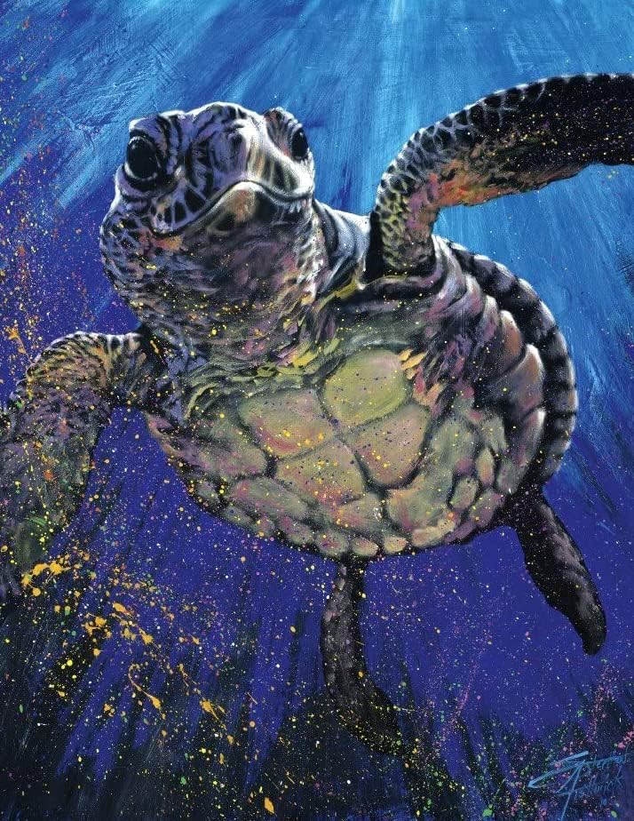 Manta de felpa suave y cálida de 60 x 80 pulgadas para sofá, tortuga marina, animal decorativo fino