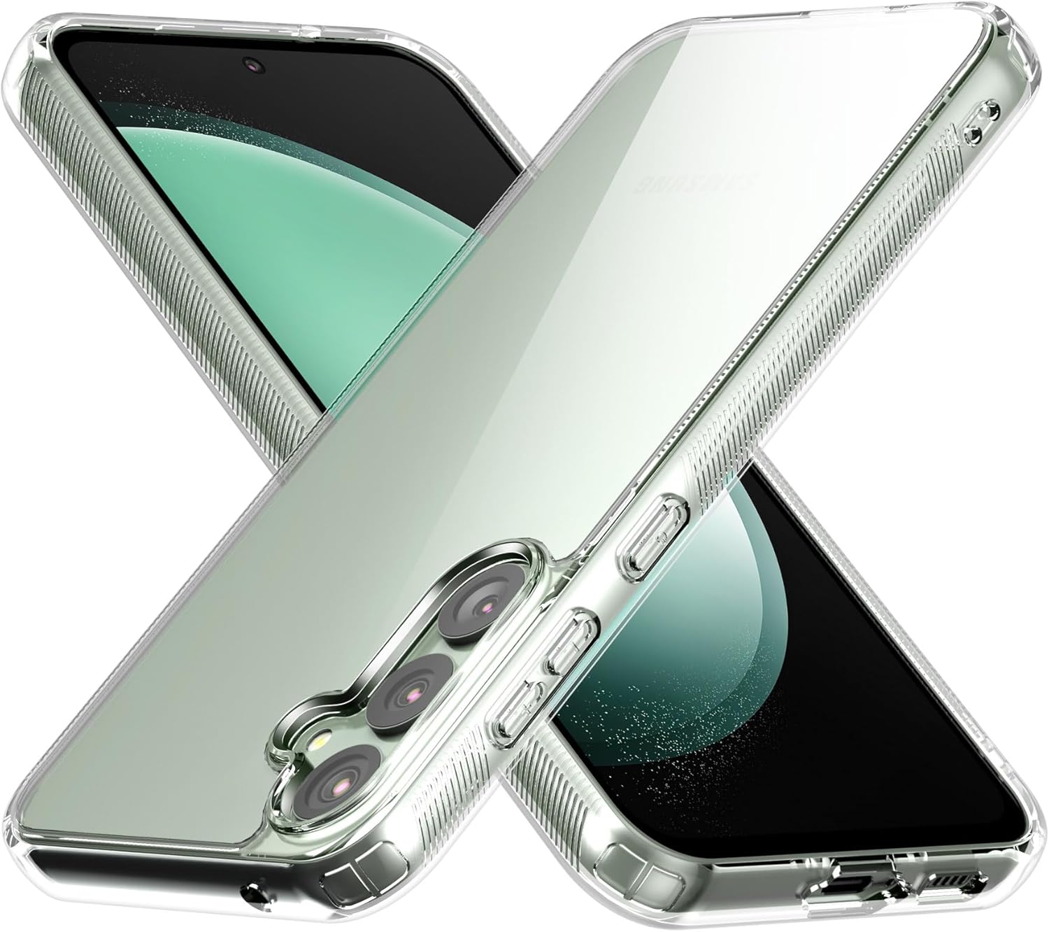 Foluu Funda delgada para Samsung Galaxy S23 FE 2023, parte trasera de policarbonato duro y parachoques de TPU suave, funda protectora a prueba de