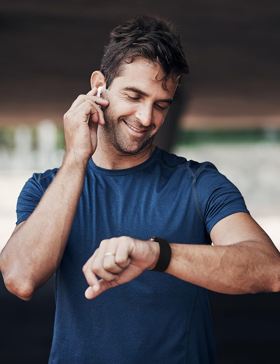 TOYOUTHS Correa elástica compatible con Apple Watch Band Scrunchies elástica Solo Loop de nailon suave para iWatch Ultra 12 (1.732 pulgadas), Series