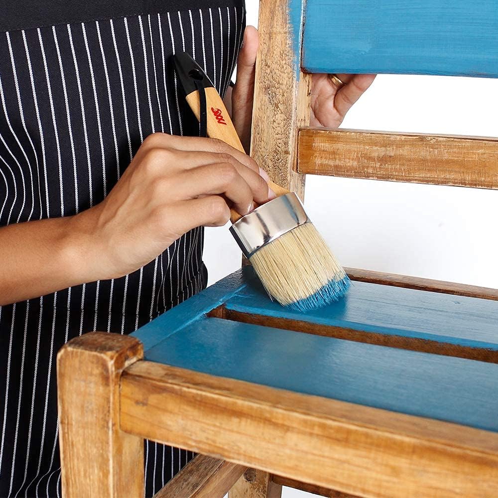 Juego de 4 pinceles de cera de tiza, incluye 3 pinceles pequeños para pintura de muebles y 1 pincel de tiza grande, juego de pinceles de pintura de