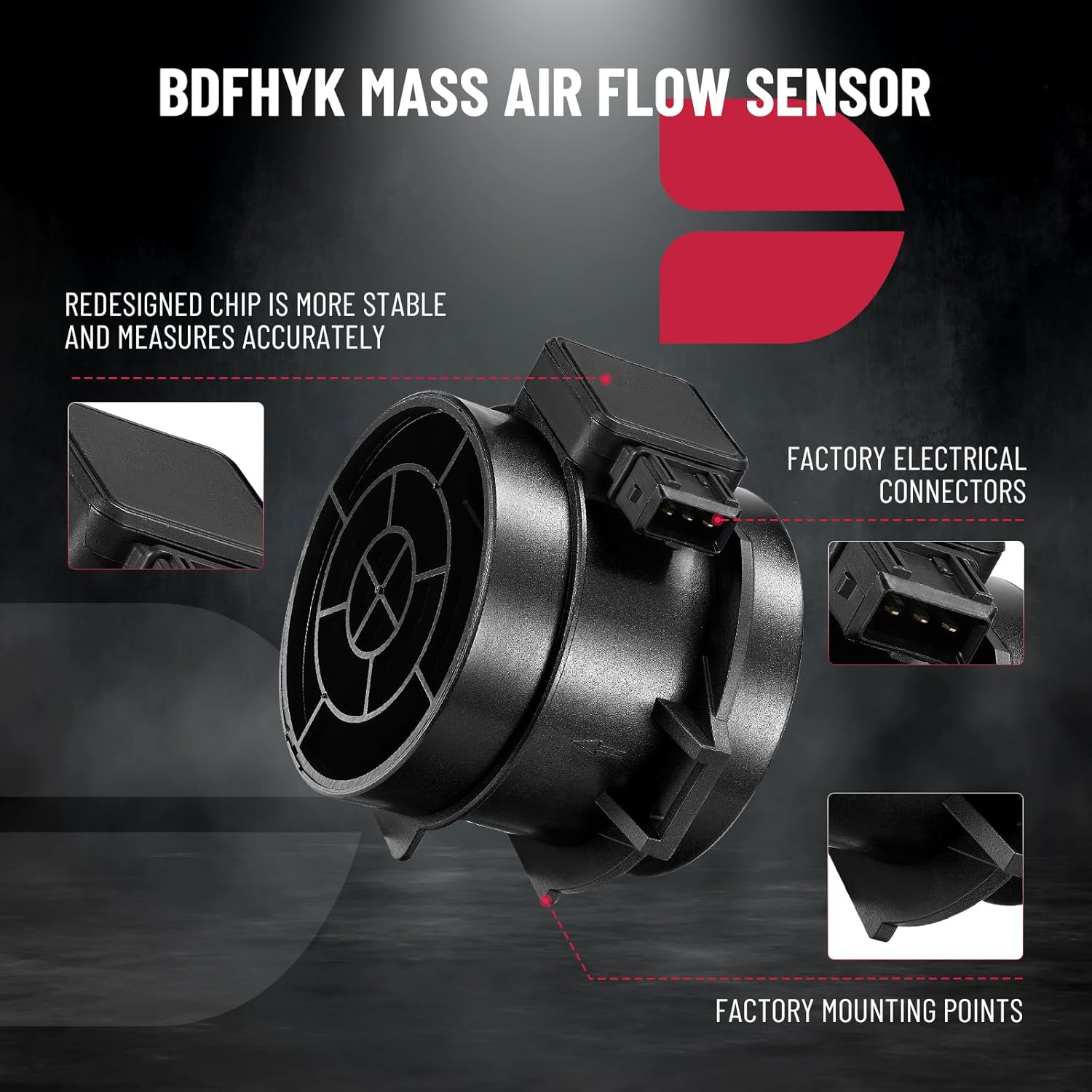 BDFHYK Medidor de sensor de flujo de aire masivo MAF 7410055 5WK96132 compatible para BMW 330Ci 2001-2003para 330xi 2001-2005