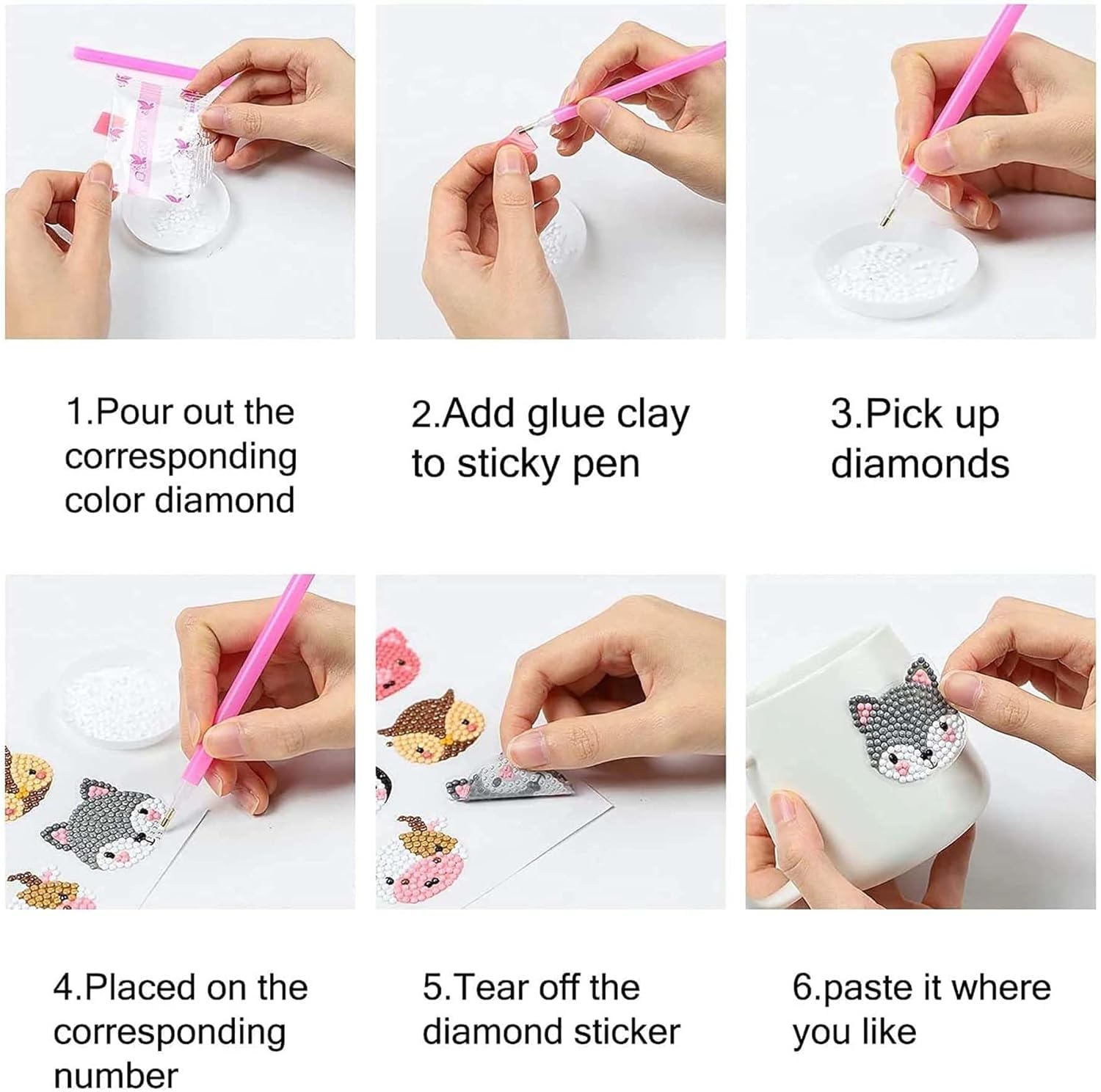 TRUMIL Juego de 27 calcomanías de pintura 5D Diamondo para niños, artes y manualidades para niños de 8 a 12 años, fácil de hacer tú mismo, creativo,