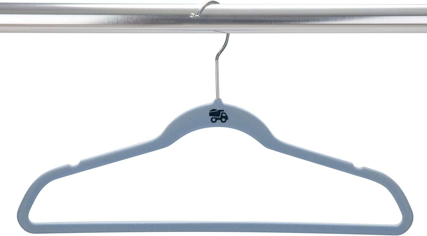 Simplify Paquete de 25 perchas de terciopelo para niños, delgadas, diseño antideslizante, ahorro de espacio, ropa para niños, camisas, pantalones,