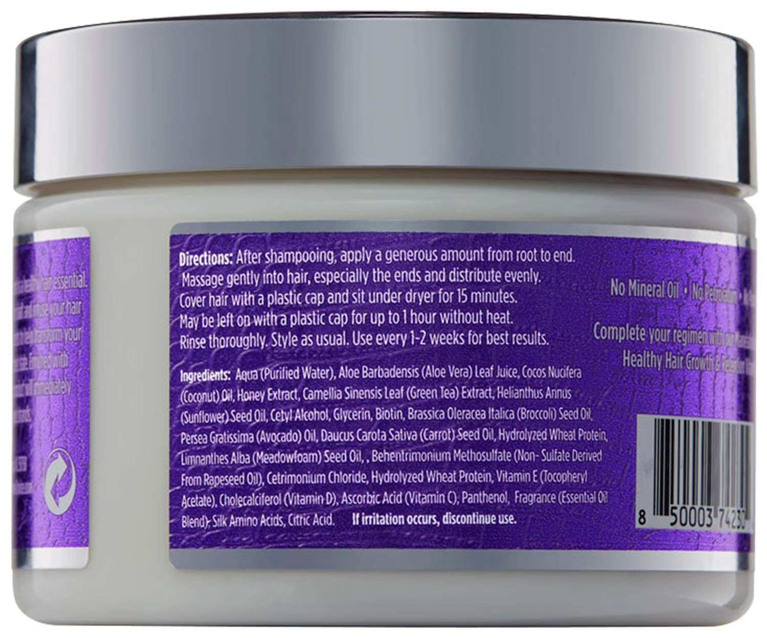 The Mane Choice Mascarilla capilar Alpha Green Tea & Carrot Fortalecimiento y Tratamiento Restaurador, 12 onzas