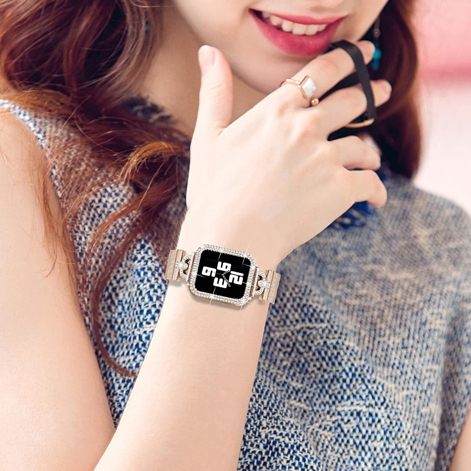 JOYOZY Correa magnética compatible con Apple Watch Band de 1.496 pulgadas, 1.575 pulgadas, 1.614 pulgadas, 1.654 pulgadas, 1.732 pulgadas, correa