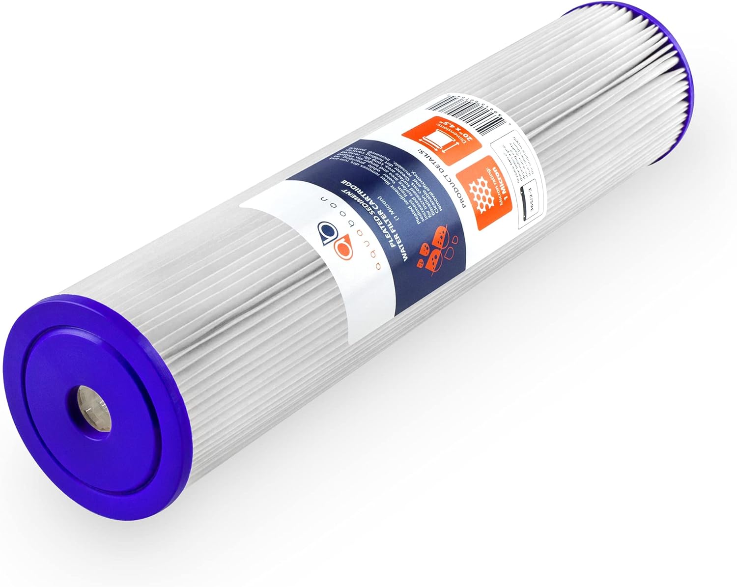 Aquaboon Cartucho de repuesto de filtro de agua de sedimento plisado de 20 x 4.5 pulgadas  Filtración de sedimentos para toda la casa  Compatible