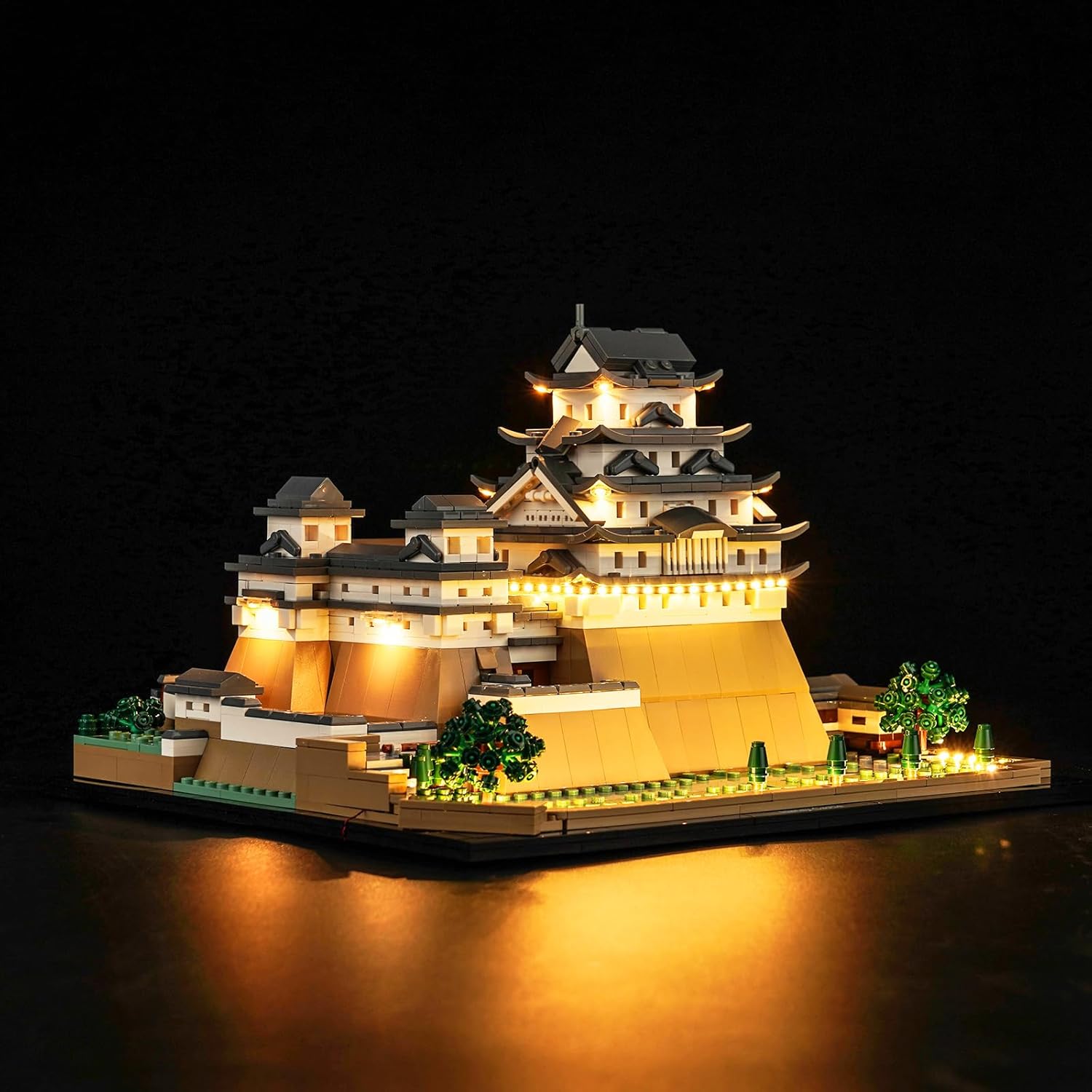 Kit de luz LED mejorado para Lego Architecture Landmarks Collection Himeji Castle Building Set, Compatible con Lego 21060 (Modelo no incluido)