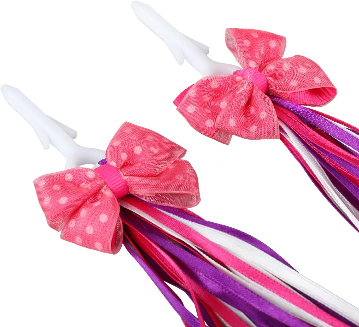 1 paquete de campanas de bicicleta rosas para niños y 1 par de serpentinas de bicicleta para niños, accesorios de bicicleta de colores, cintas de