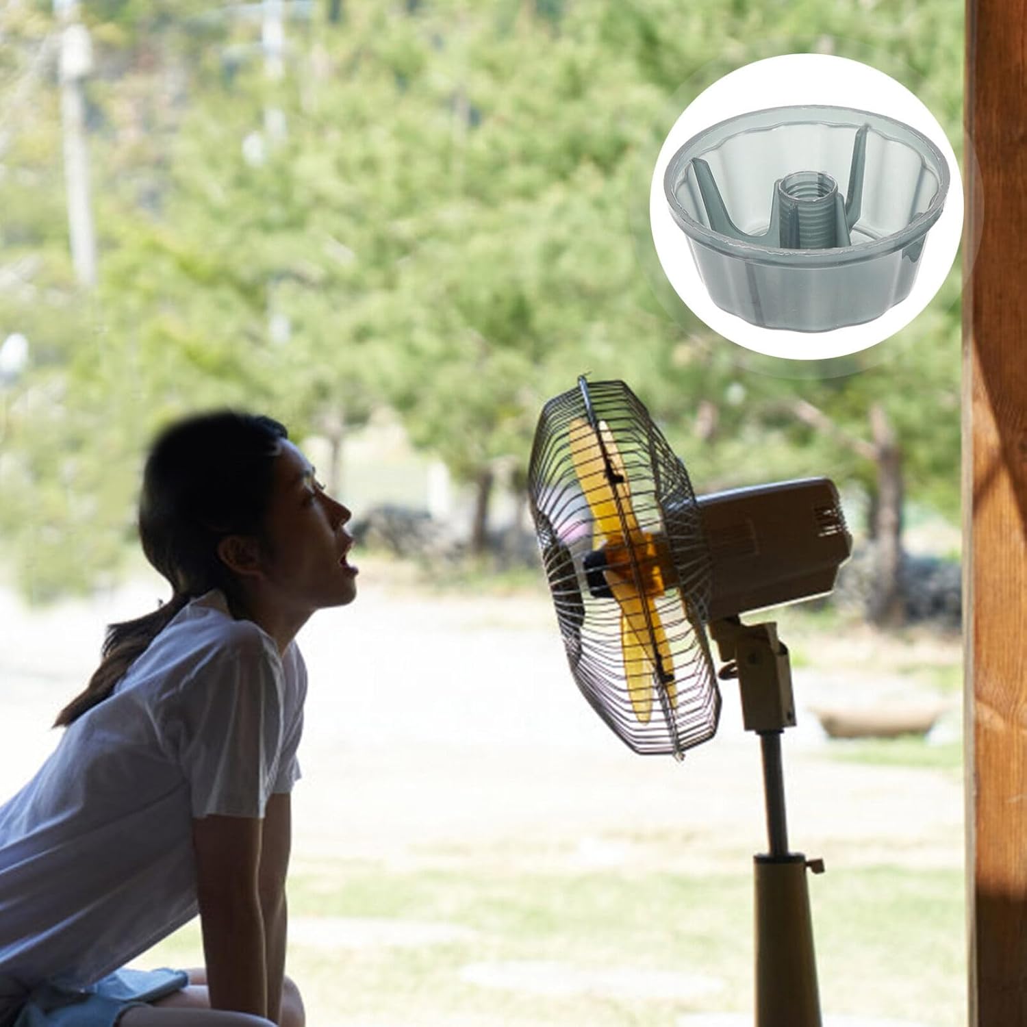 Angoily 5 piezas de cubiertas de tuerca de ventilador de plástico cubierta de tuerca de ventilador de mesa de repuesto para mesa de pie pedestal