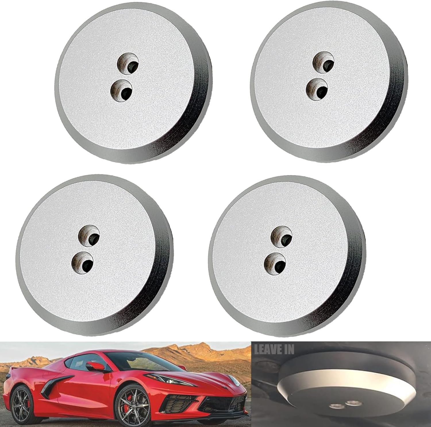 Pikioraz Paquete de 4 adaptadores de almohadilla de gato, disco de aluminio para Jacking, almohadillas de piso Billet compatibles con Chevrolet